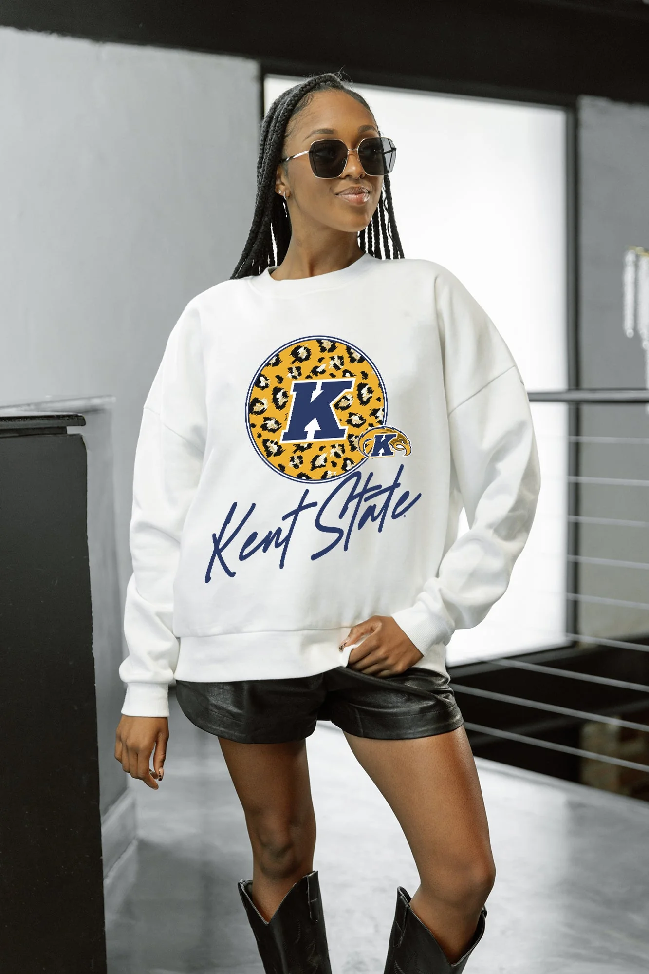 KENT STATE GOLDEN FLASHES WILD BREAKTHROUGH PREMIUM FLEECE CREWNECK PULLOVER - Image 3