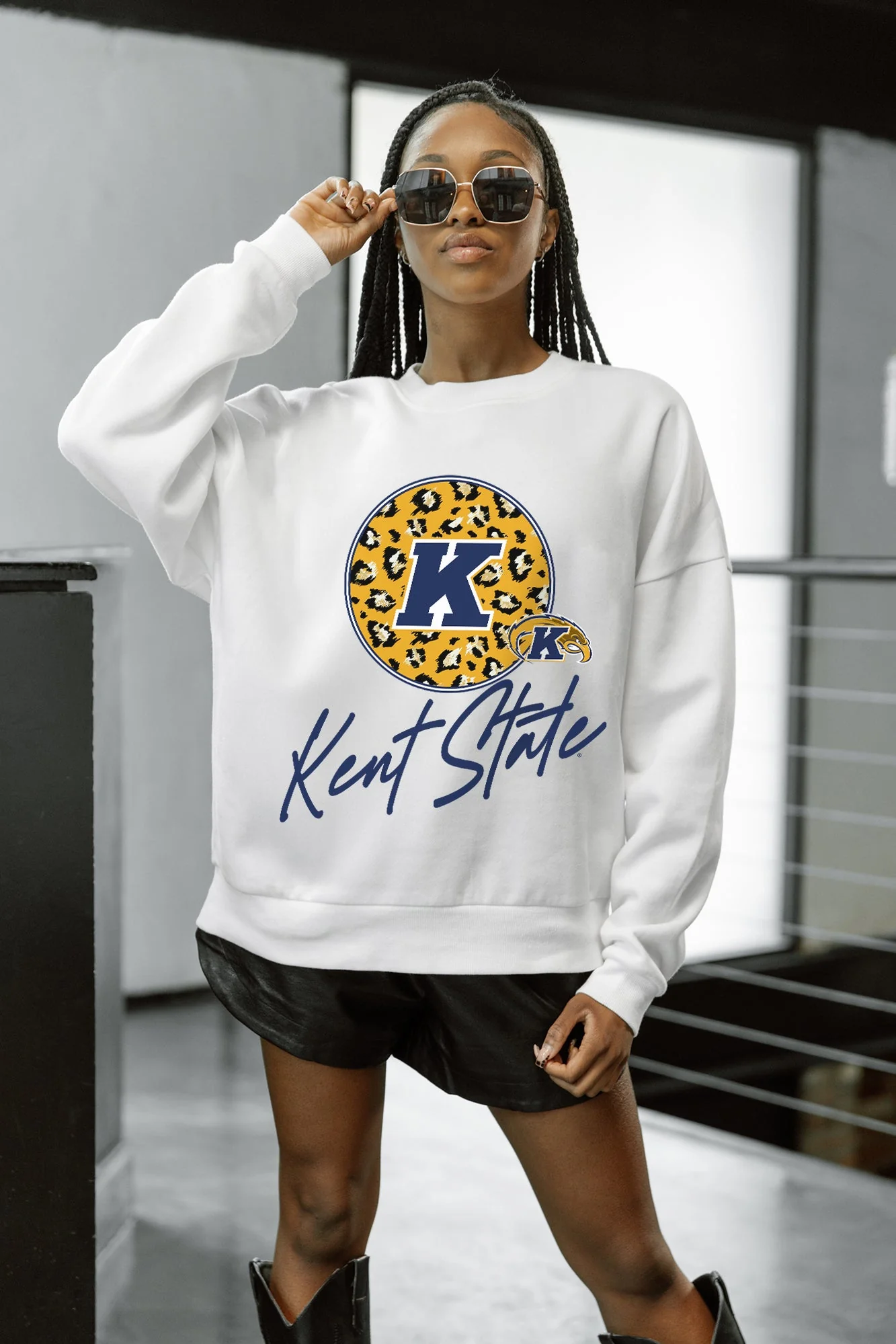 KENT STATE GOLDEN FLASHES WILD BREAKTHROUGH PREMIUM FLEECE CREWNECK PULLOVER - Image 4