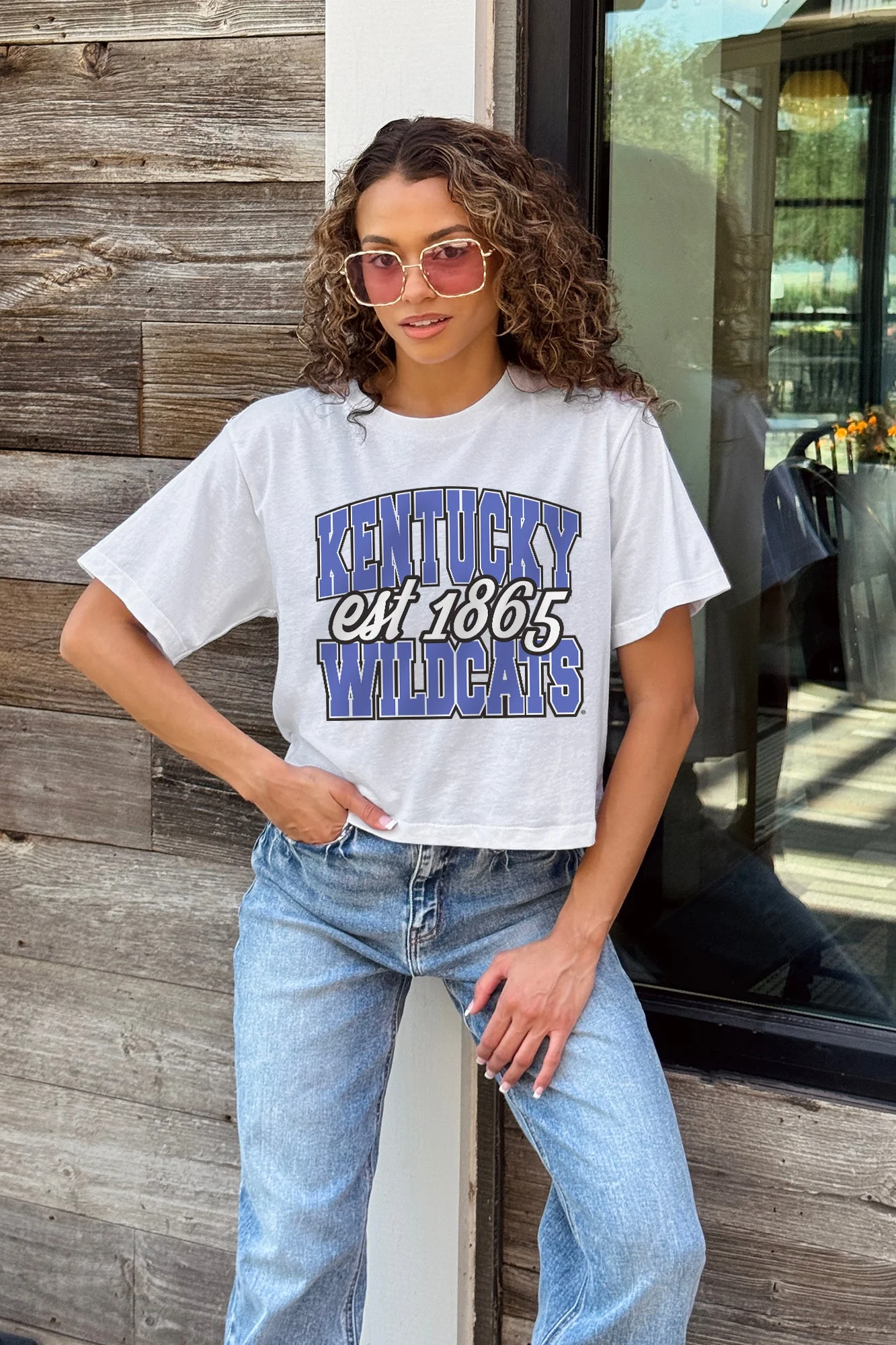 KENTUCKY WILDCATS DEEP ROOTS BOXY FIT WOMEN'S CROPPED TEE - Image 3