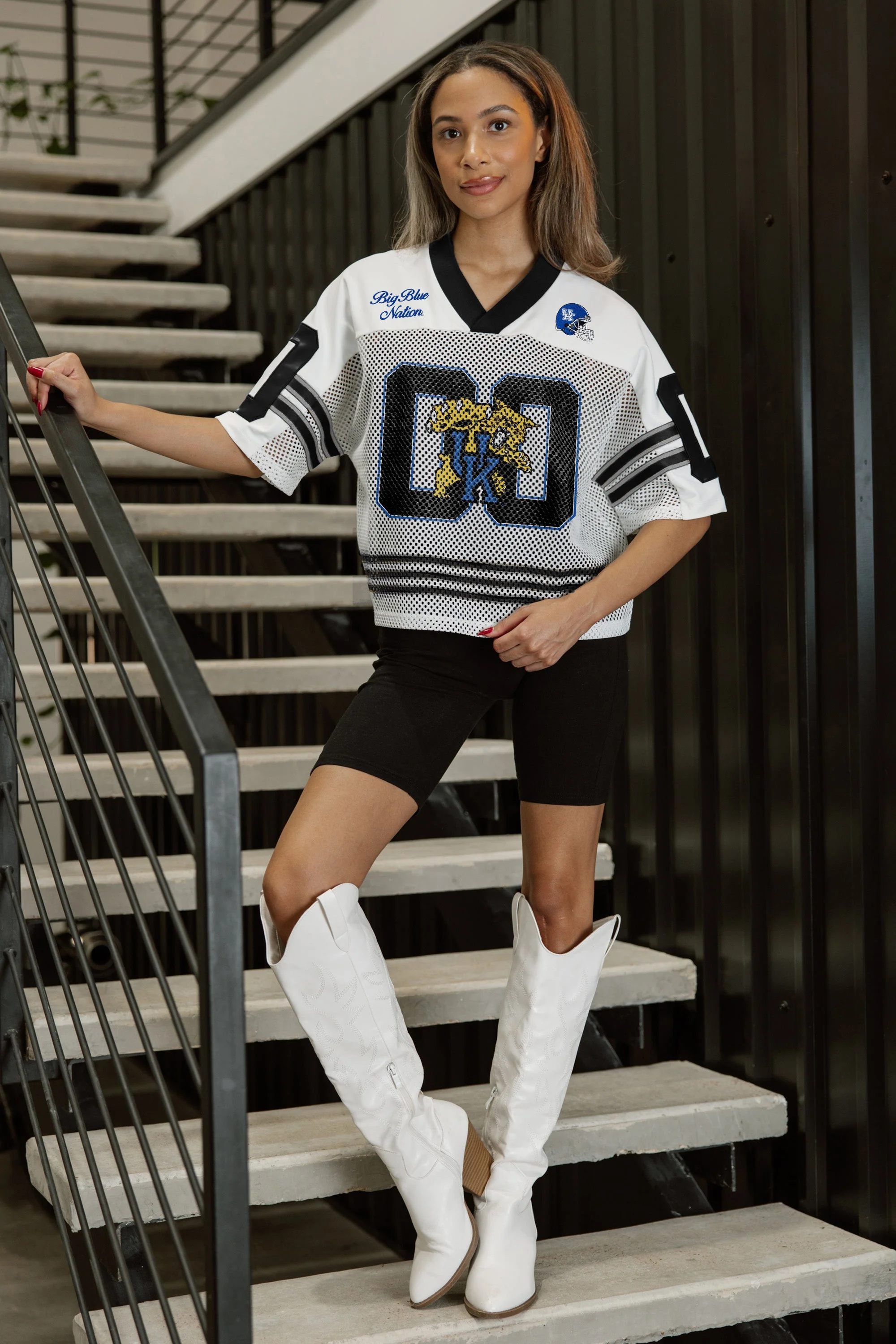 KENTUCKY WILDCATS TRAILBLAZER MESH CROP FASHION JERSEY - Image 2