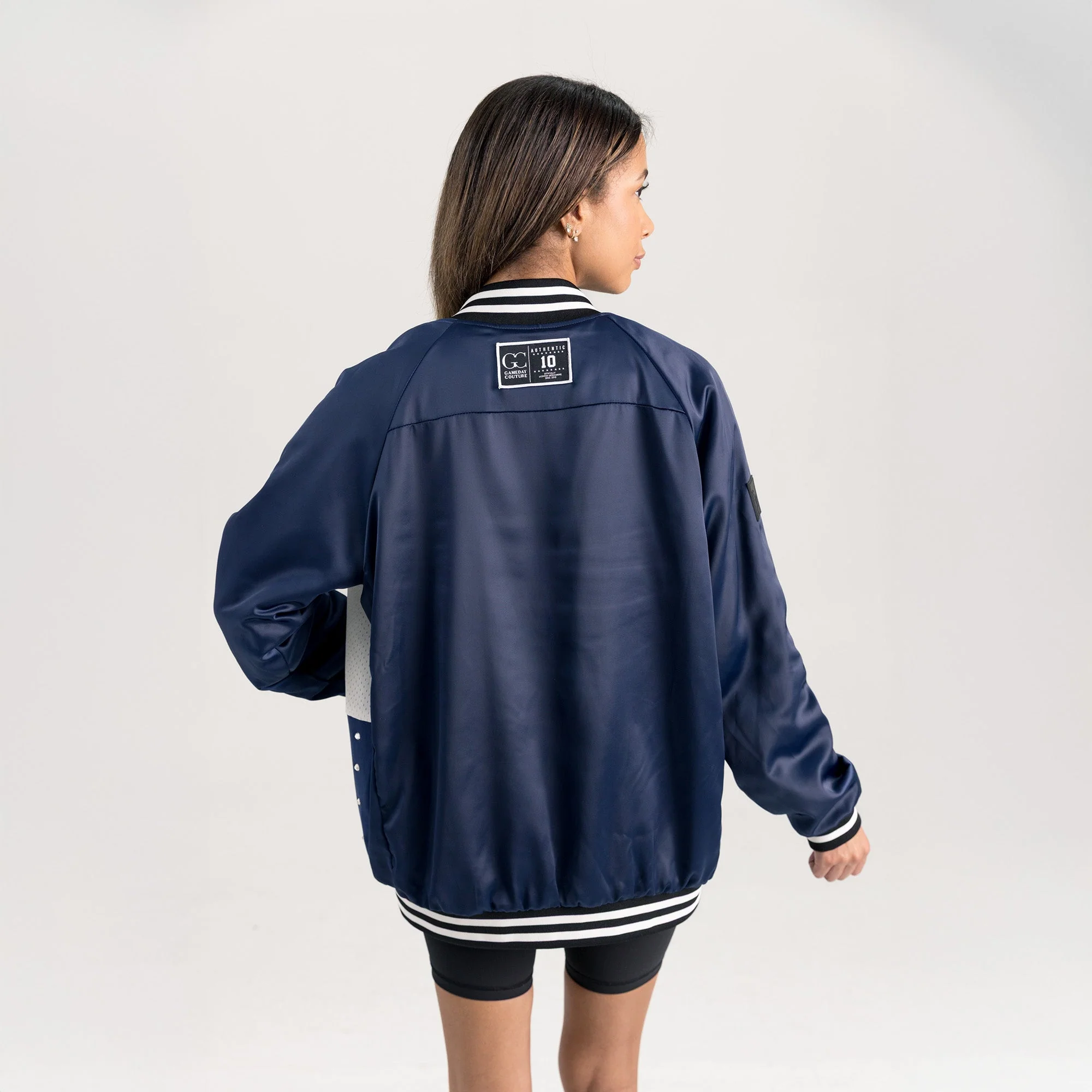 LIBERTY FLAMES INNER DRIVE THROWBACK VARSITY BOMBER JACKET - Image 7