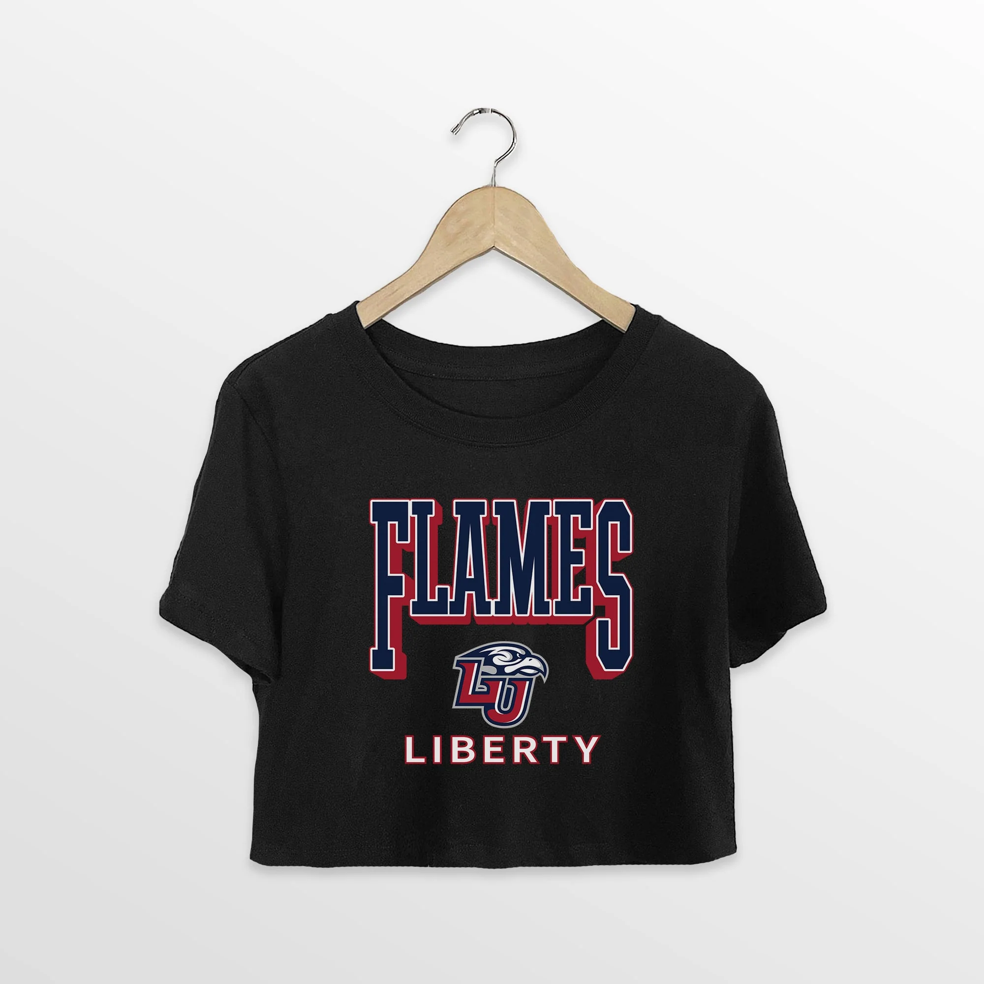 LIBERTY FLAMES PURE VICTORY CLASSIC CROP TEE