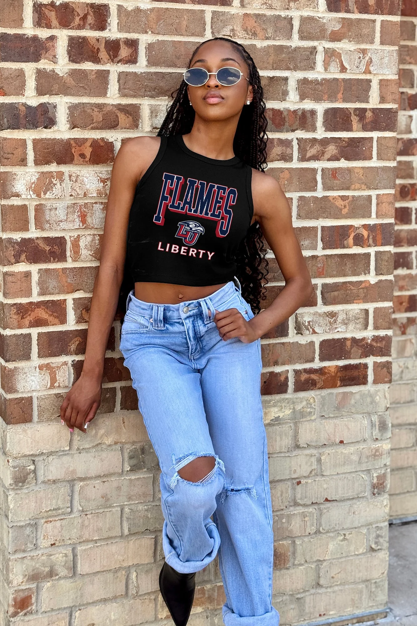 LIBERTY FLAMES PURE VICTORY ESSENTIAL RIBBED CROP TANK - Image 3