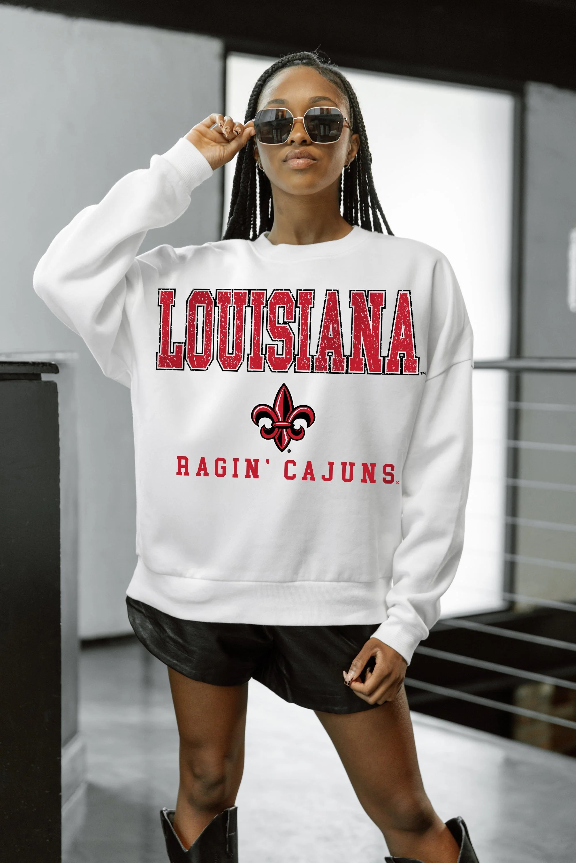 LOUISIANA RAGIN' CAJUNS FREESTYLE PREMIUM FLEECE CREWNECK PULLOVER - Image 3
