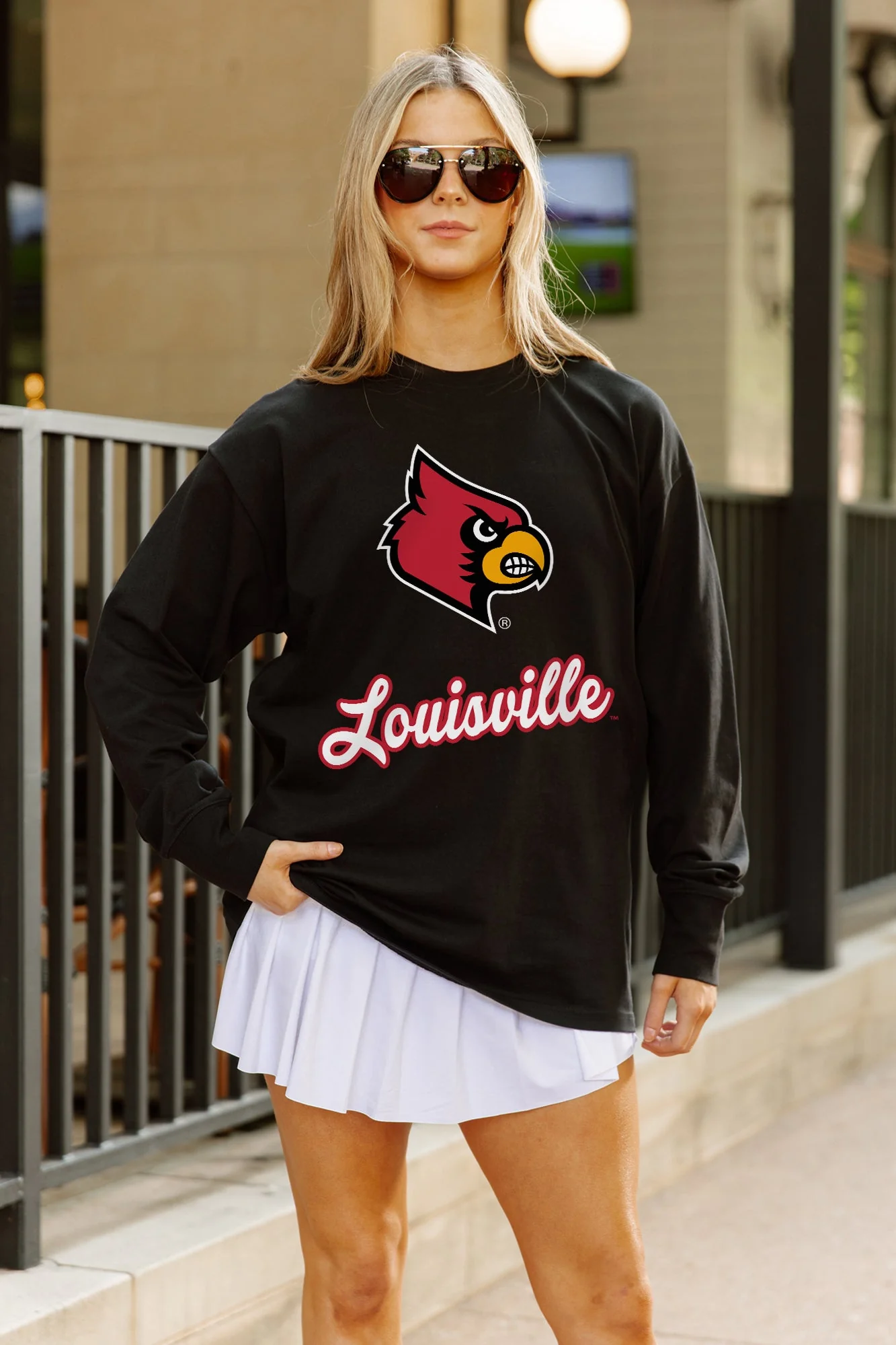 LOUISVILLE CARDINALS HONOR ROLL ESSENTIAL RELAXED FIT LONG SLEEVE TEE - Image 2