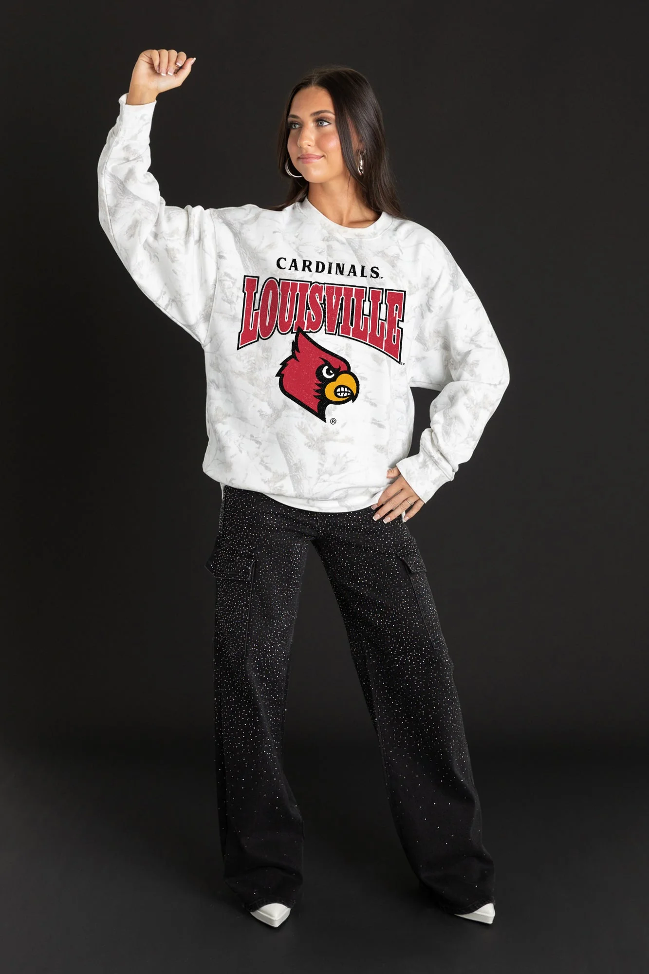 LOUISVILLE CARDINALS RALLY READY PREMIUM DROP SHOULDER CAMO PULLOVER - Image 3