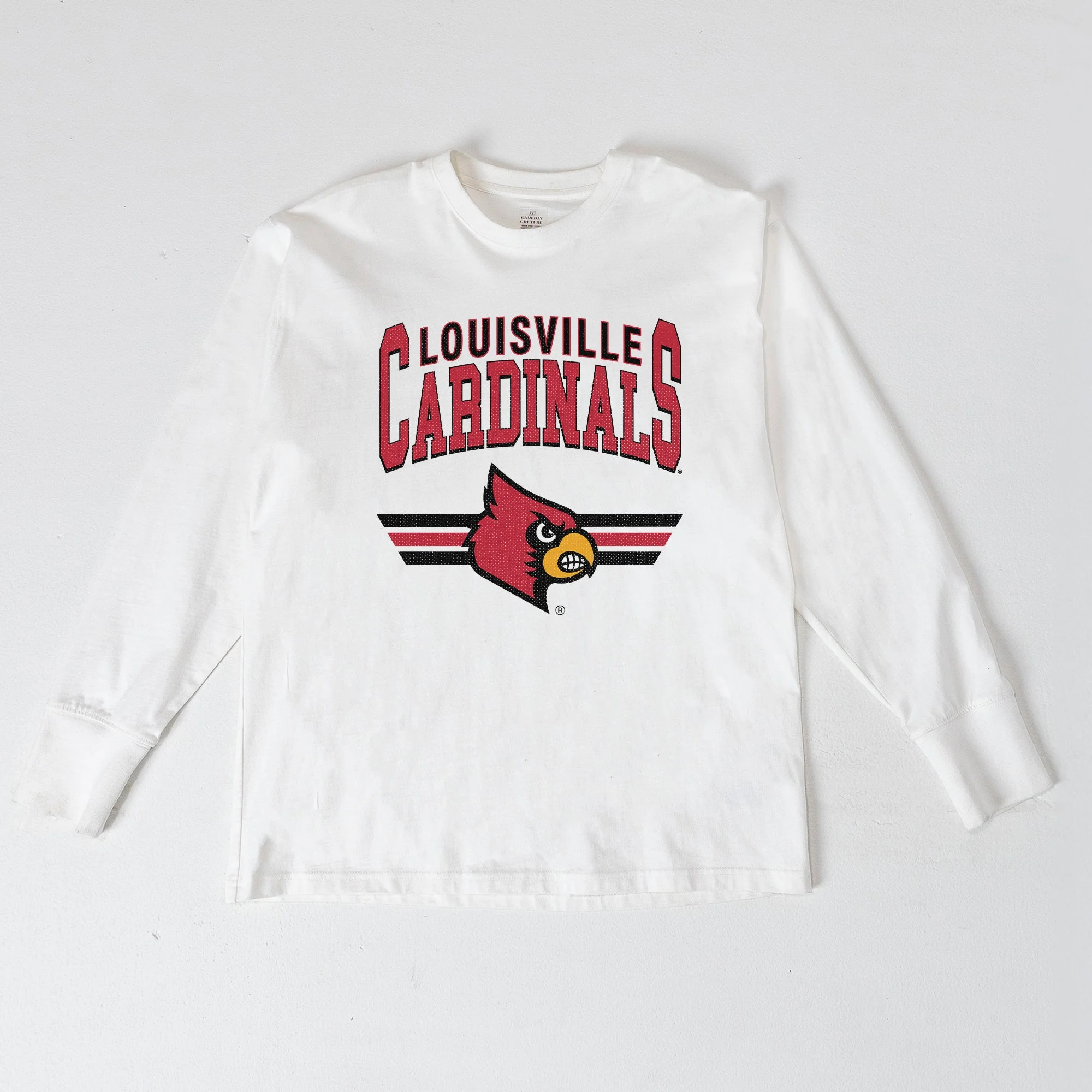 LOUISVILLE CARDINALS SWIFT STRIKE ESSENTIAL RELAXED FIT LONG SLEEVE TEE
