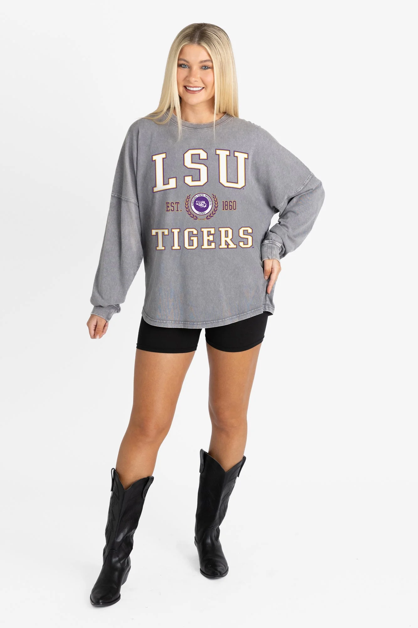 LSU TIGERS FINAL SCORE FADED WASH PULLOVER - Image 5