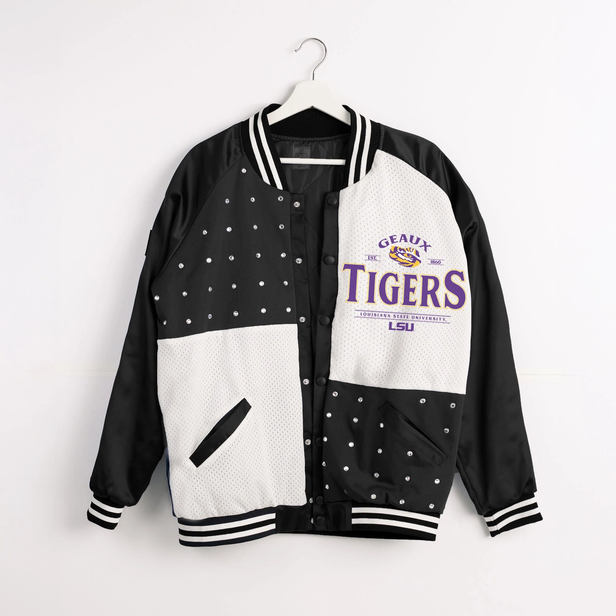 LSU TIGERS INNER DRIVE THROWBACK VARSITY BOMBER JACKET - Image 8