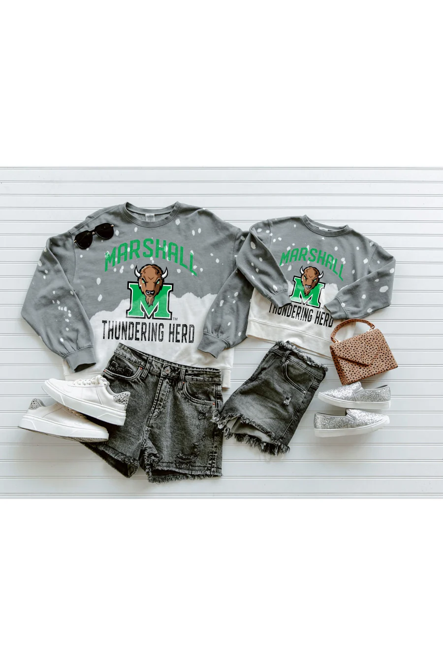 MARSHALL THUNDERING HERD Upcycle And Vintage Faded Wash Pullover - Image 3