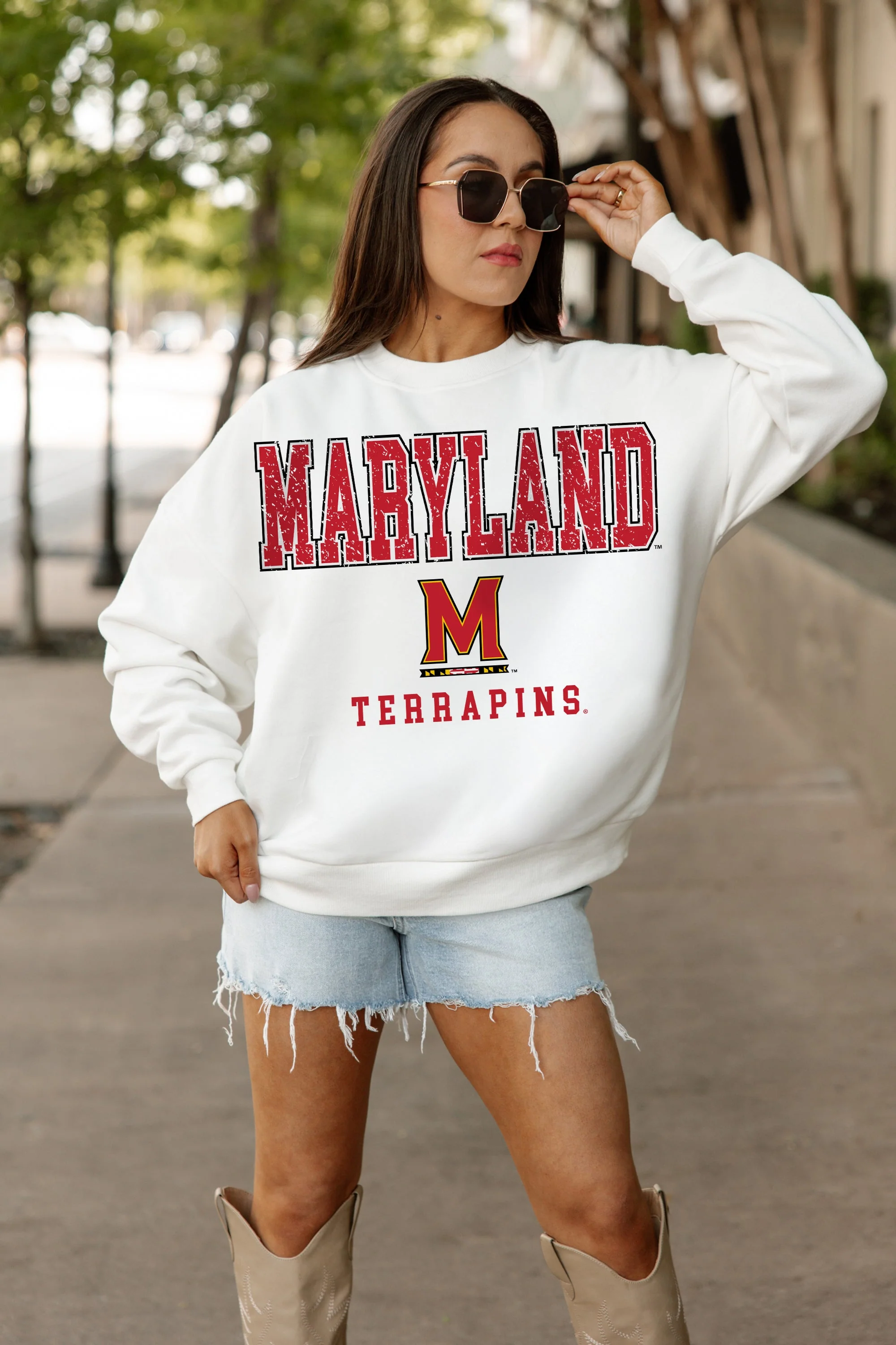 MARYLAND TERRAPINS FREESTYLE PREMIUM FLEECE CREWNECK PULLOVER - Image 2