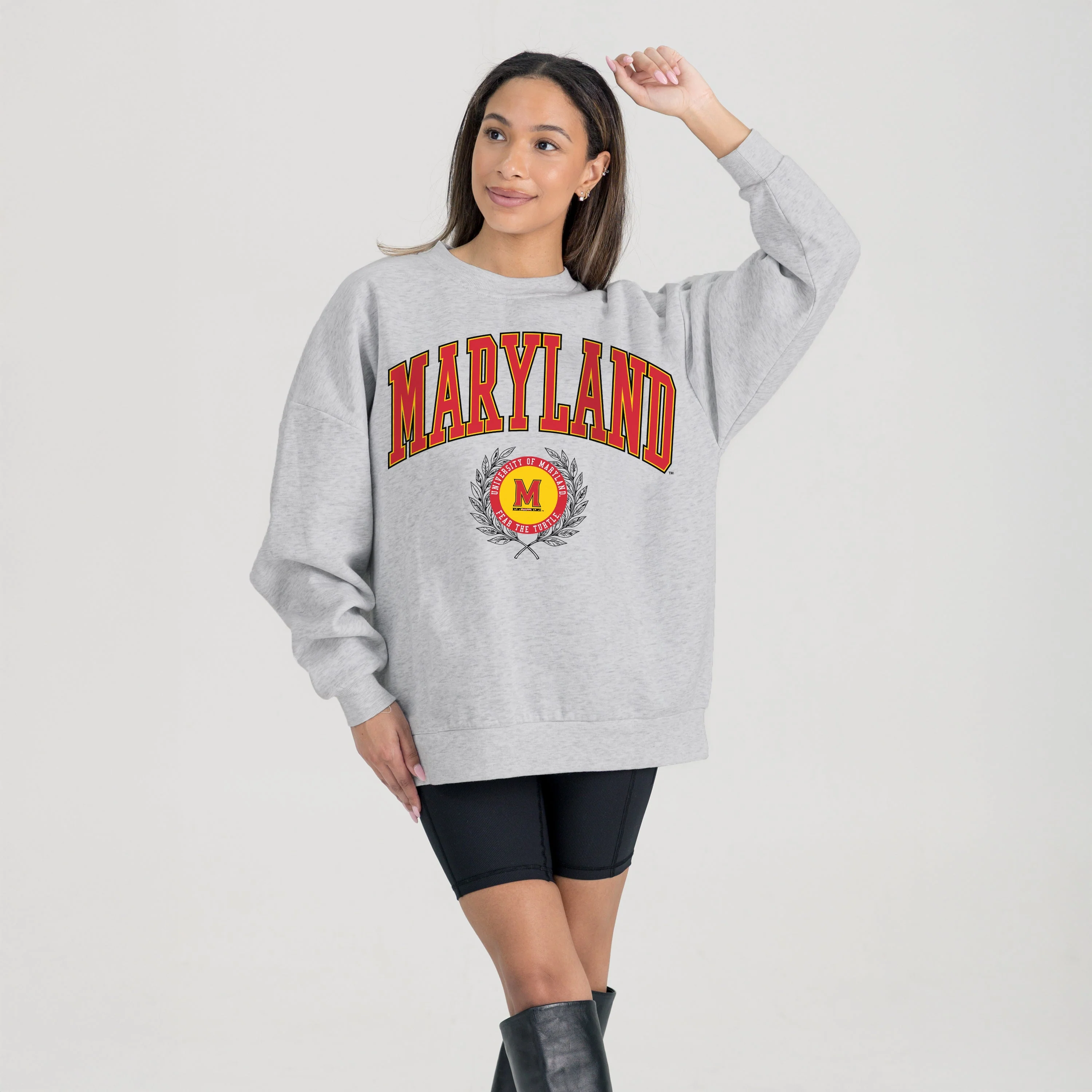 MARYLAND TERRAPINS TRADITION REFINED PREMIUM FLEECE CREWNECK PULLOVER - Image 6