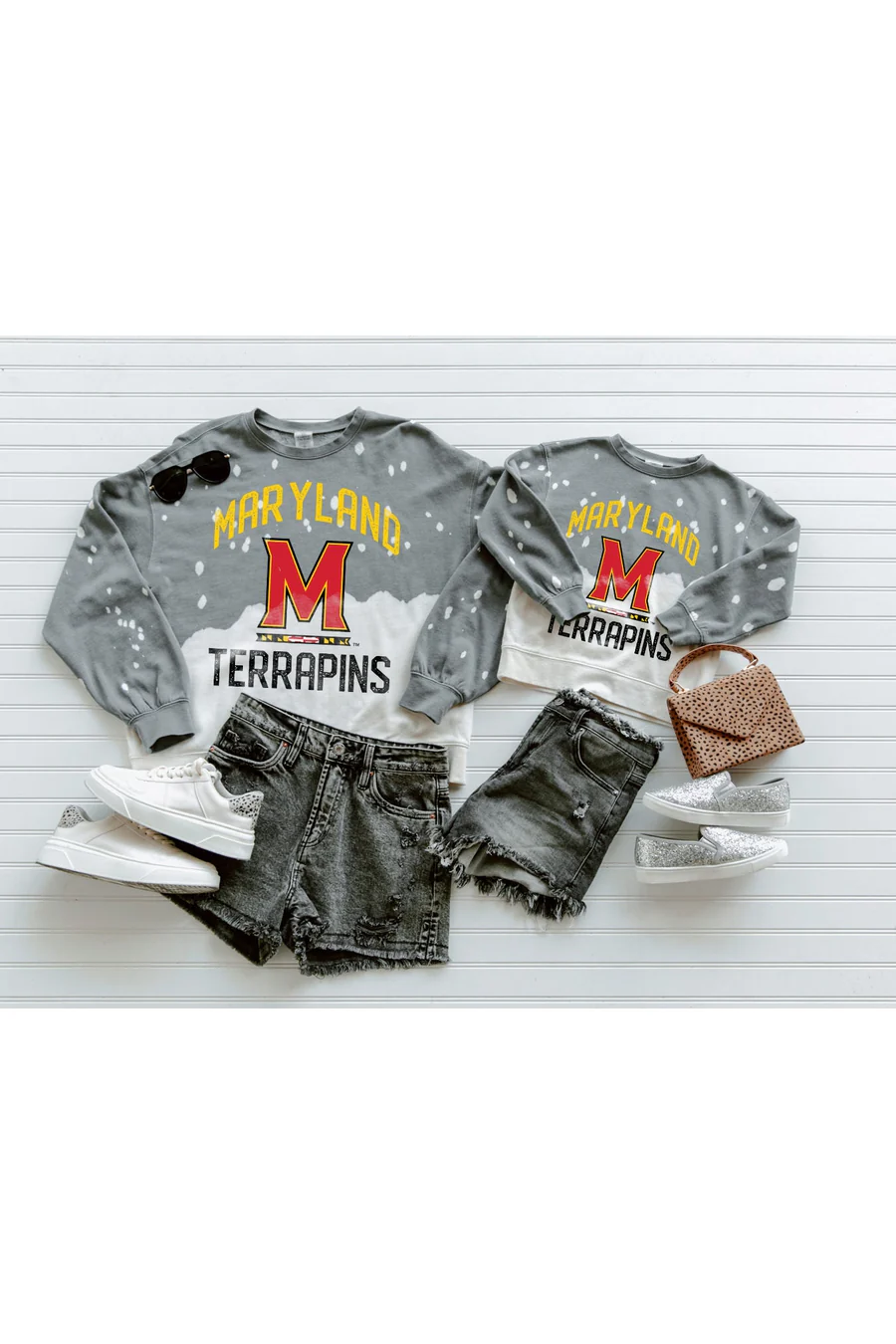 MARYLAND TERRAPINS Upcycle And Vintage Faded Wash Pullover - Image 3