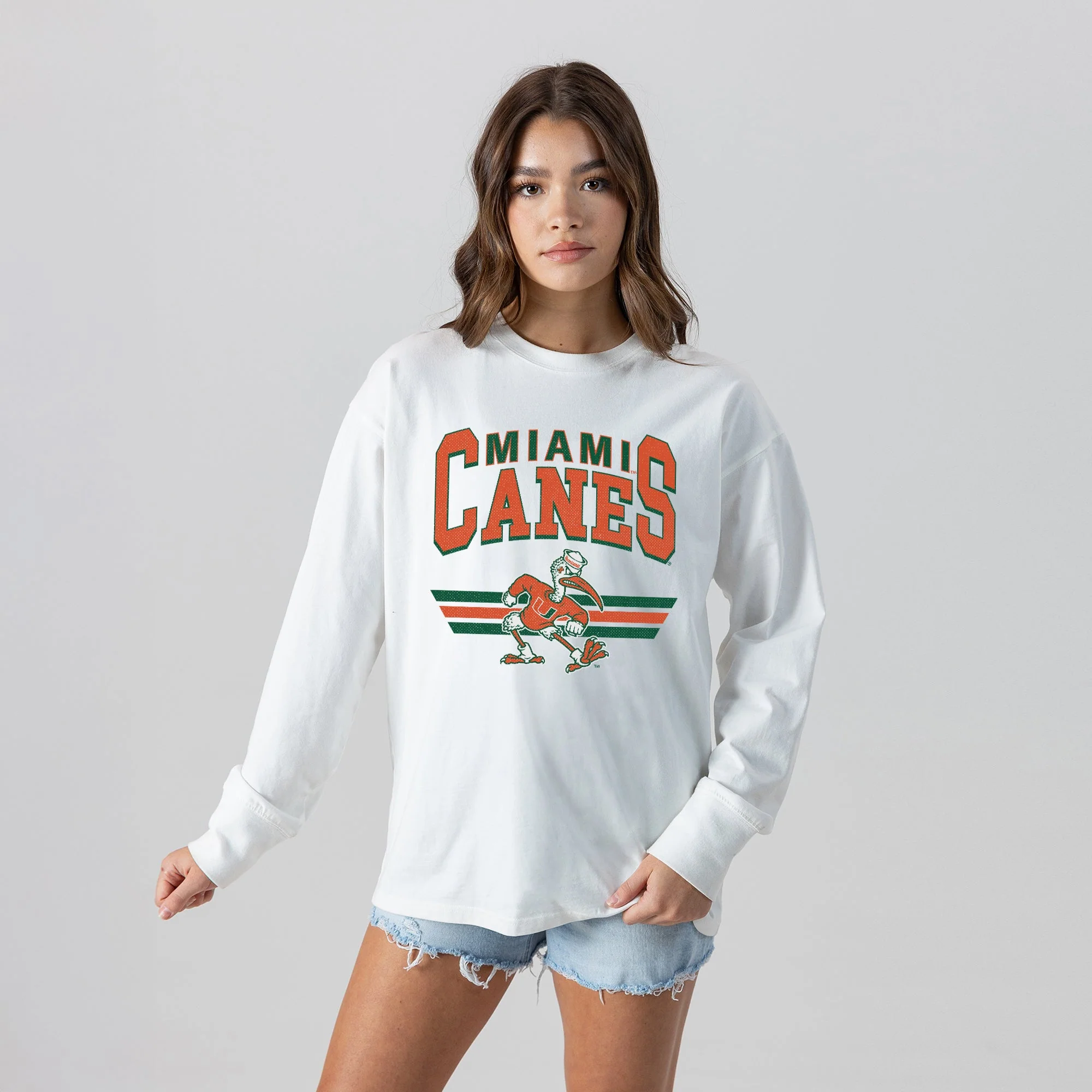 MIAMI HURRICANES SWIFT STRIKE ESSENTIAL RELAXED FIT LONG SLEEVE TEE - Image 4