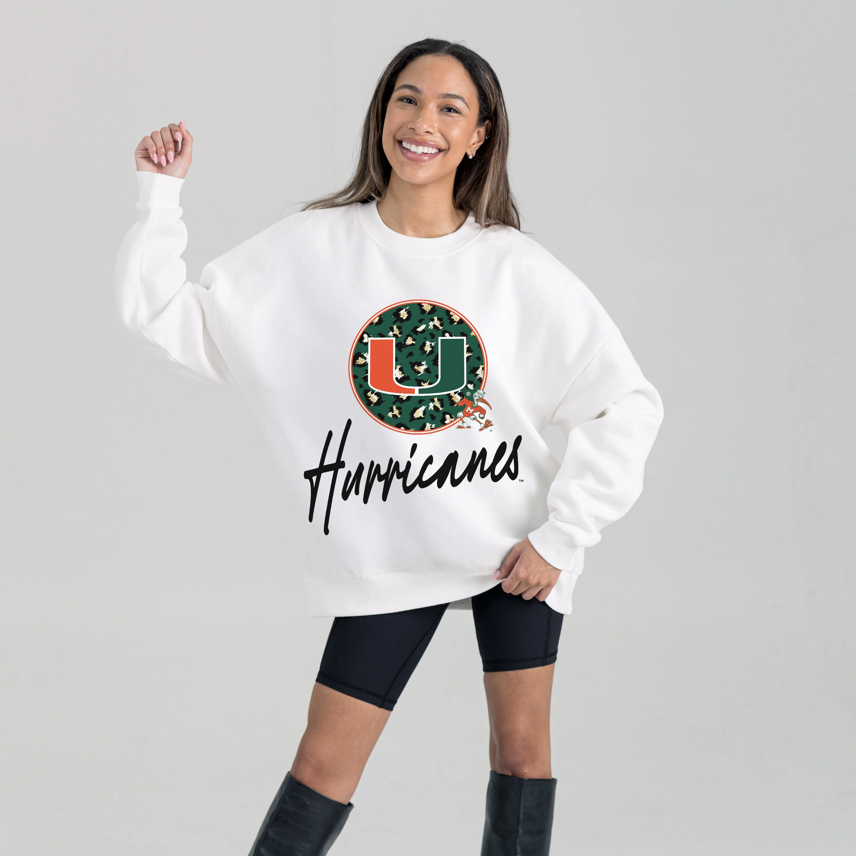 MIAMI HURRICANES WILD BREAKTHROUGH PREMIUM FLEECE CREWNECK PULLOVER - Image 5