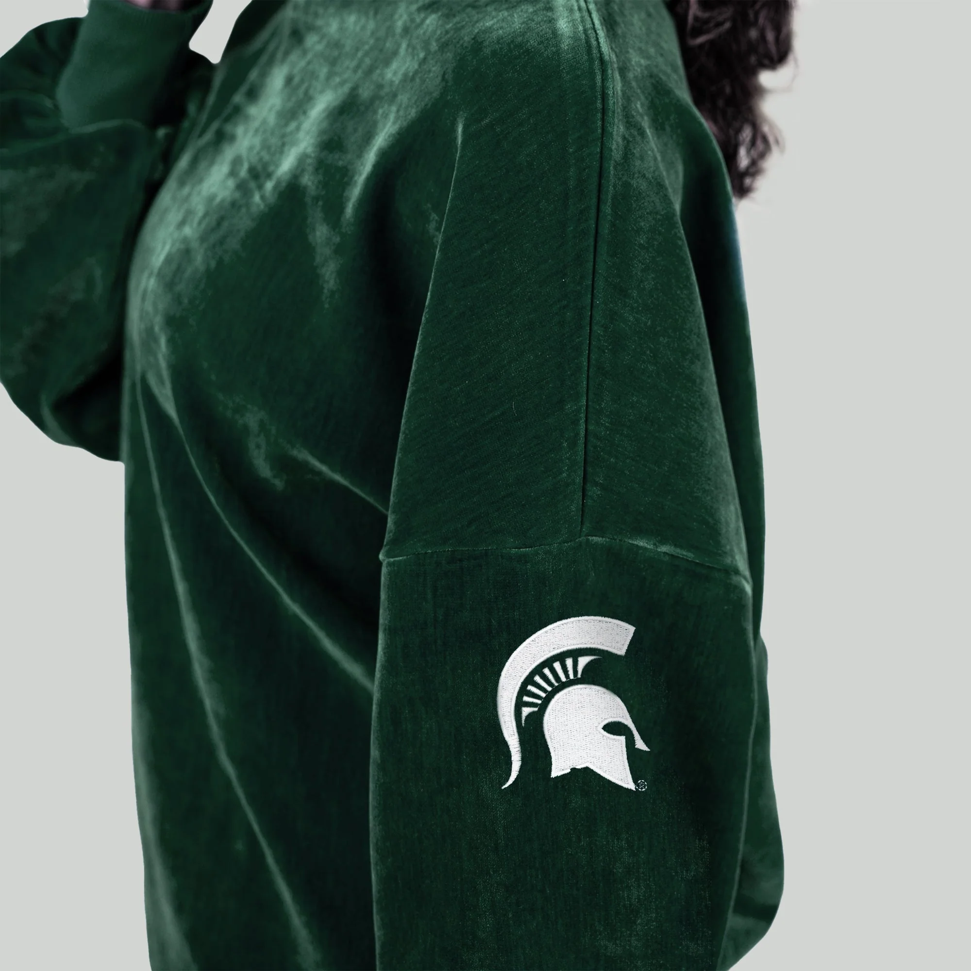 MICHIGAN STATE SPARTANS MAKE A MOVE MOCK NECK CHENILLE PULLOVER - Image 11