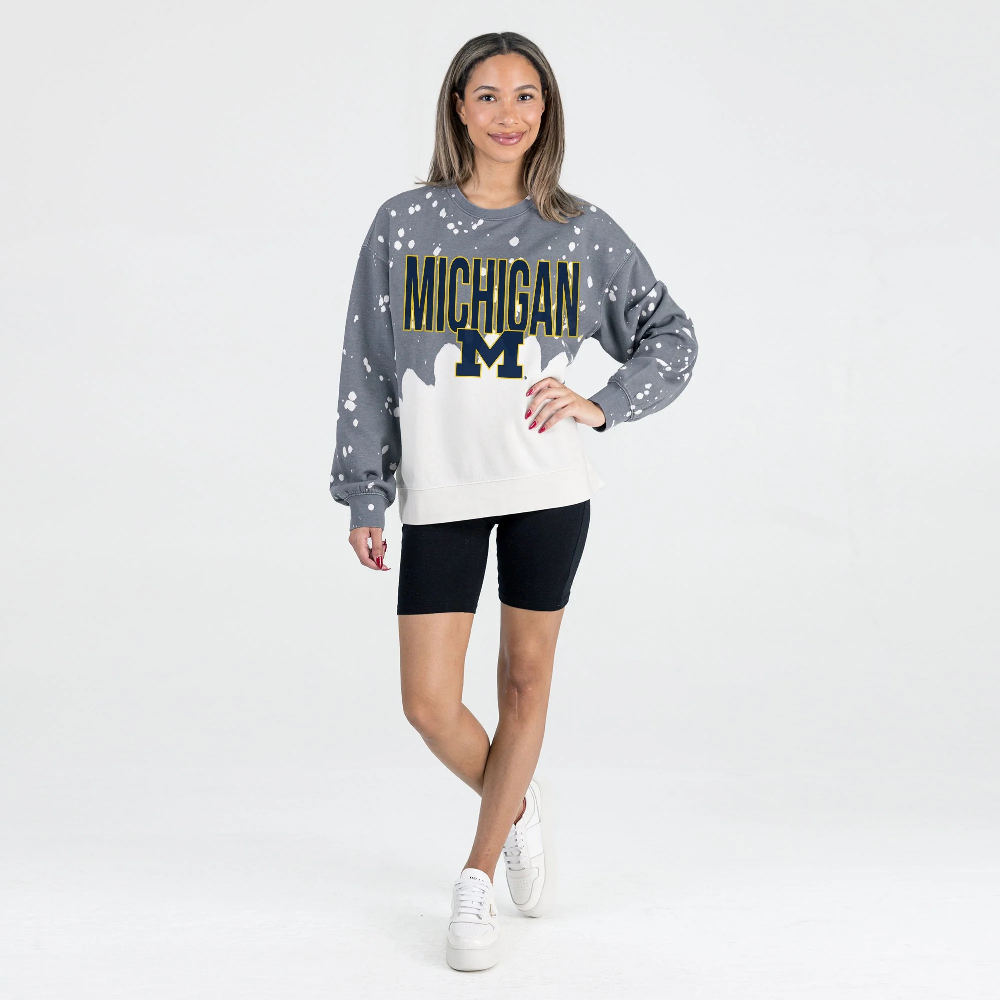 MICHIGAN WOLVERINES CASUAL FAN LONG-SLEEVE FRENCH TERRY PULLOVER - Image 5