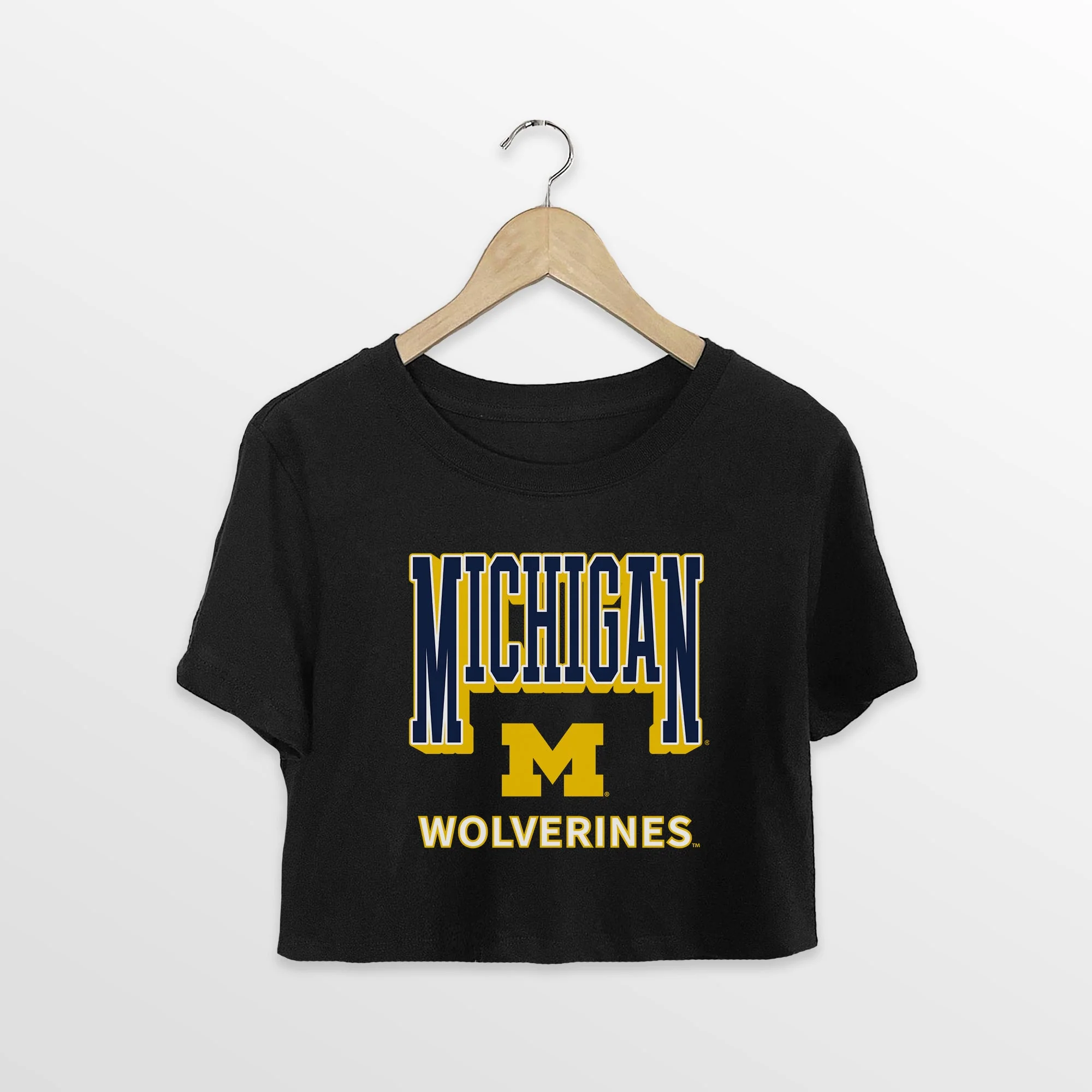 MICHIGAN WOLVERINES PURE VICTORY CLASSIC CROP TEE