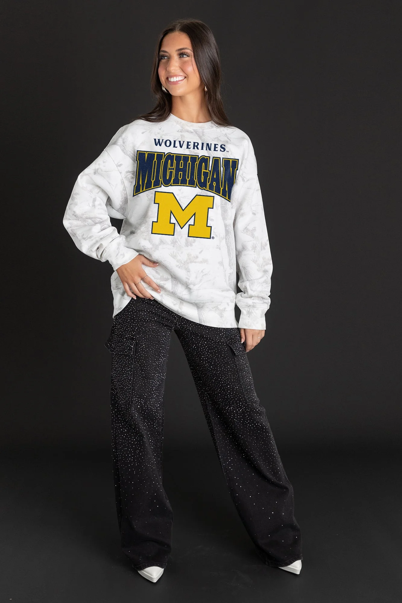 MICHIGAN WOLVERINES RALLY READY PREMIUM DROP SHOULDER CAMO PULLOVER - Image 4