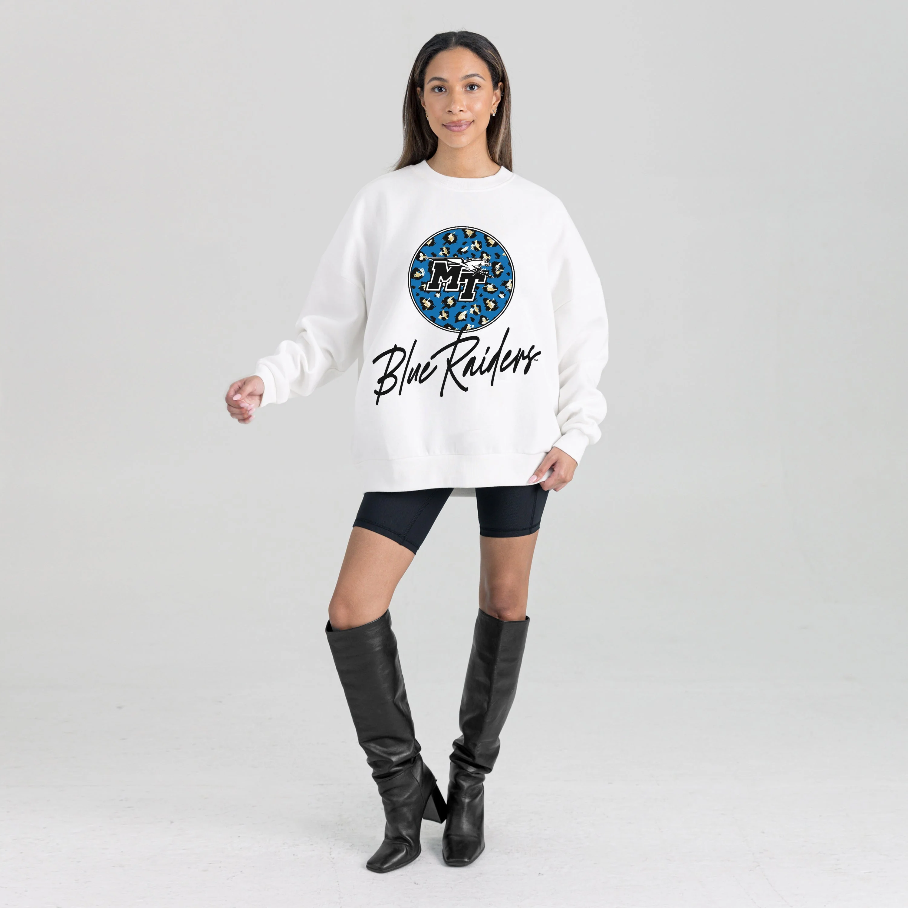 MIDDLE TENNESSEE STATE BLUE RAIDERS WILD BREAKTHROUGH PREMIUM FLEECE CREWNECK PULLOVER - Image 6
