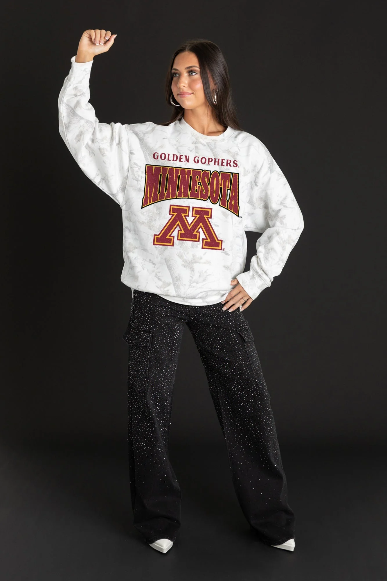MINNESOTA GOLDEN GOPHERS RALLY READY PREMIUM DROP SHOULDER CAMO PULLOVER - Image 3