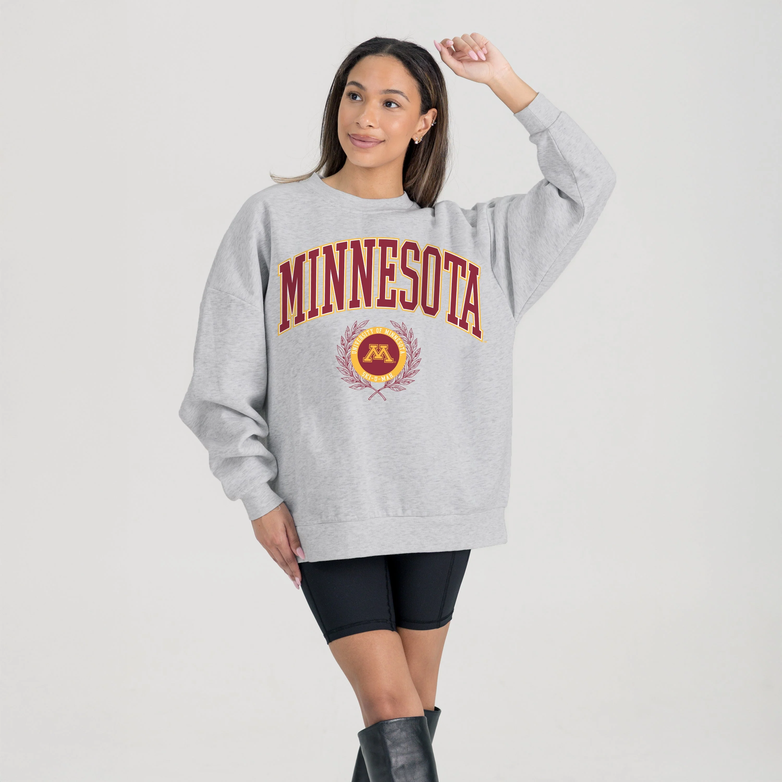 MINNESOTA GOLDEN GOPHERS TRADITION REFINED PREMIUM FLEECE CREWNECK PULLOVER - Image 6