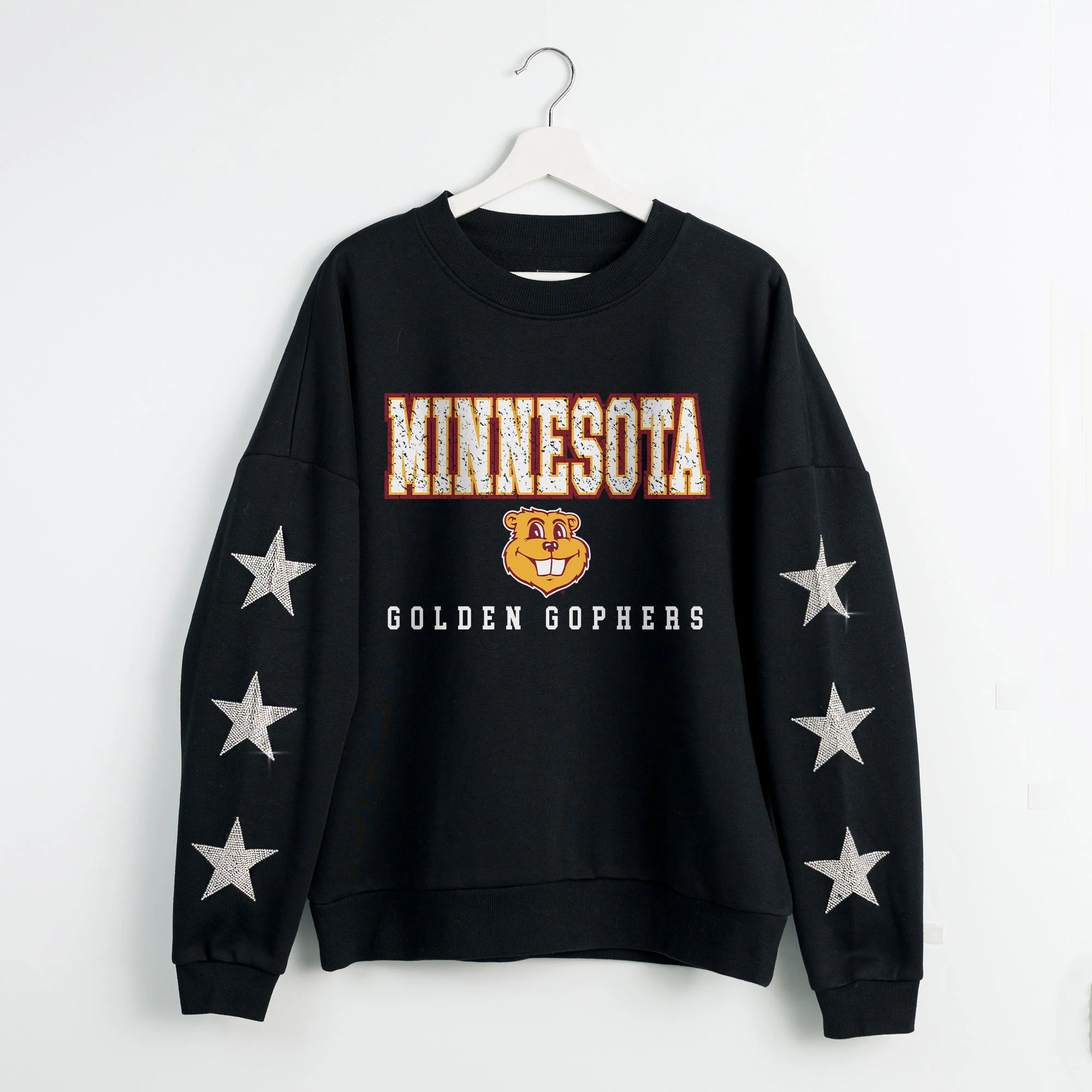 MINNESOTA GOLDEN GOPHERS VELOCITY STAR EMBELLISHED CREW SWEATSHIRT - Image 8