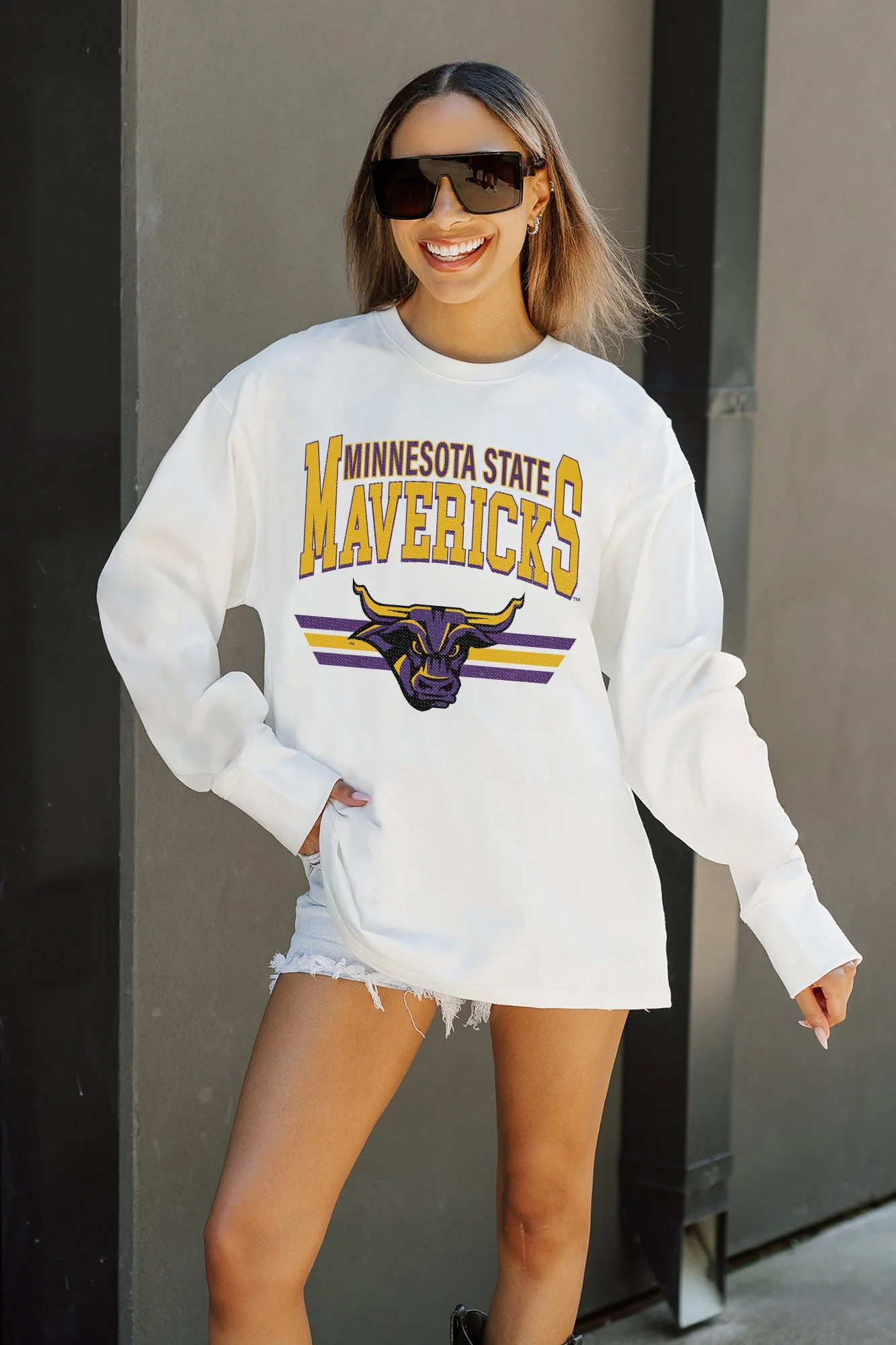 MINNESOTA STATE MANKATO MAVERICKS SWIFT STRIKE ESSENTIAL RELAXED FIT LONG SLEEVE TEE - Image 2