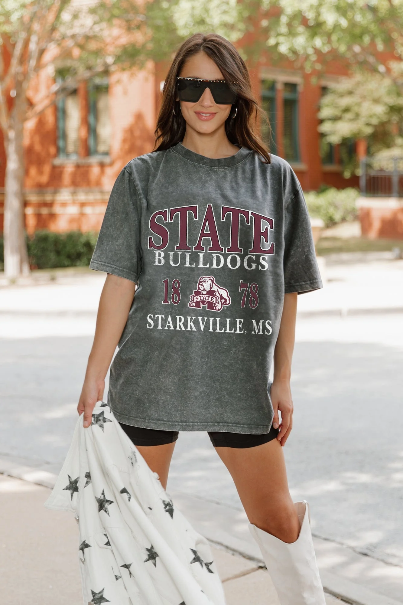 MISSISSIPPI STATE BULLDOGS Throwback Oversized Tee - Image 2