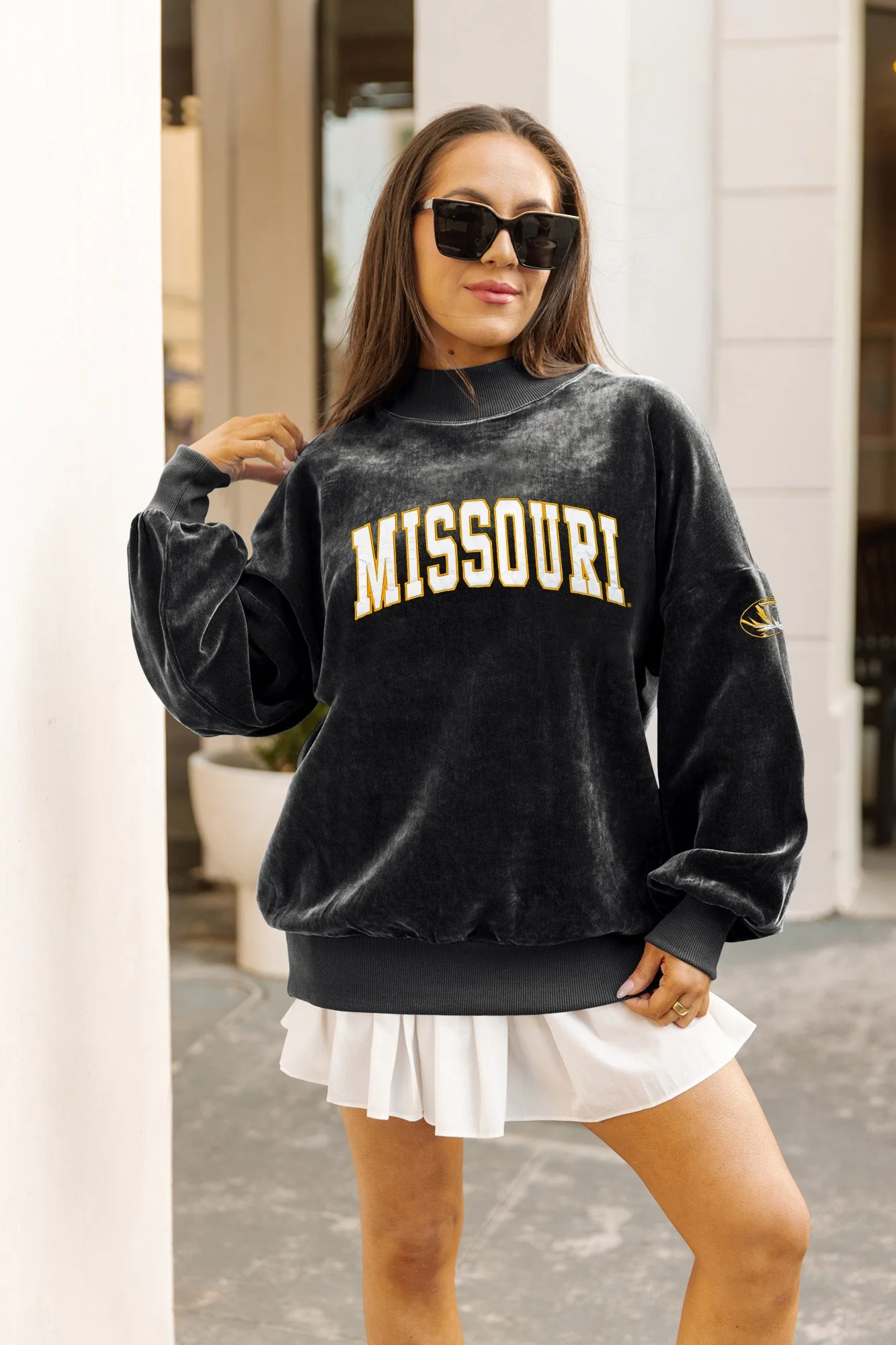 MISSOURI TIGERS MAKE A MOVE MOCK NECK CHENILLE PULLOVER - Image 3