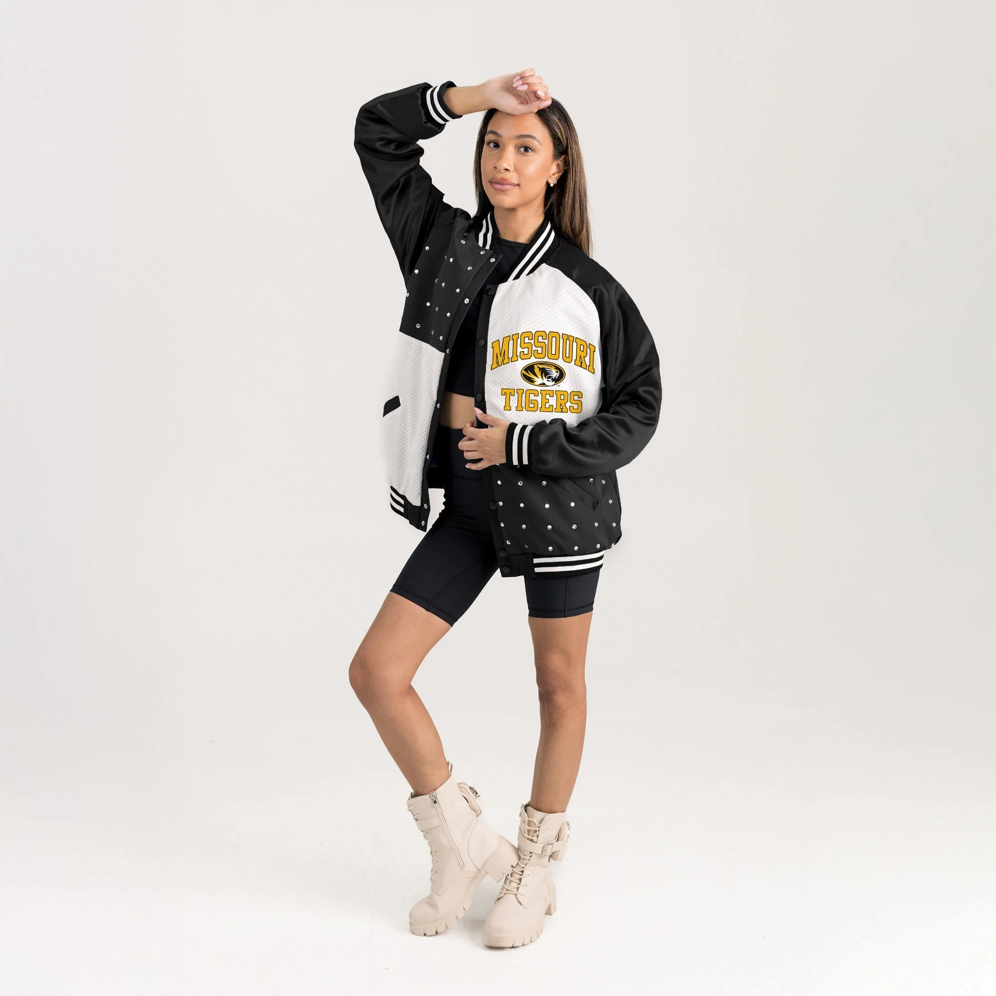 MISSOURI TIGERS REFINED RIVALRY THROWBACK VARSITY BOMBER JACKET - Image 5
