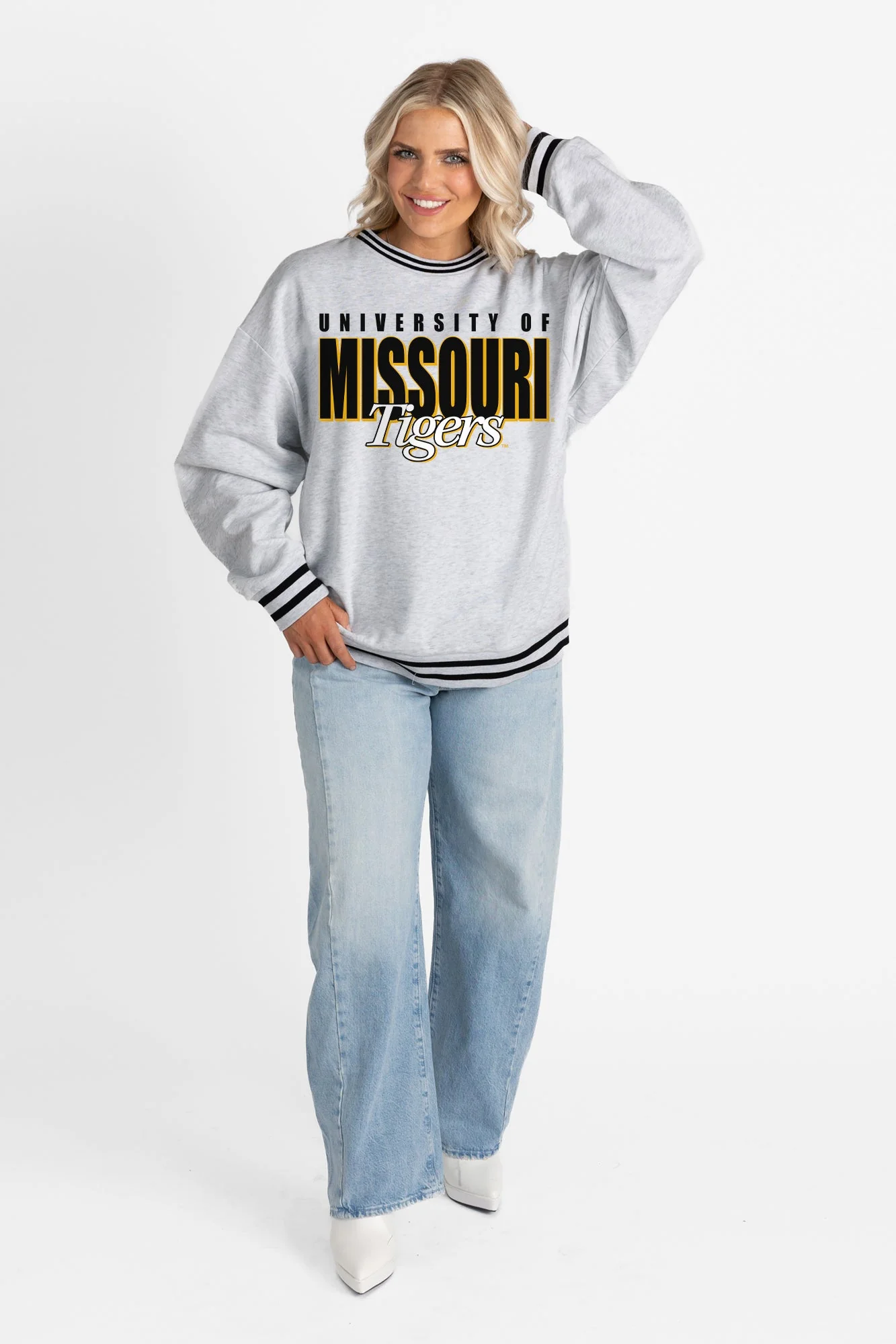 MISSOURI TIGERS SHOWDOWN CREW FLEECE RINGER SWEATSHIRT - Image 6