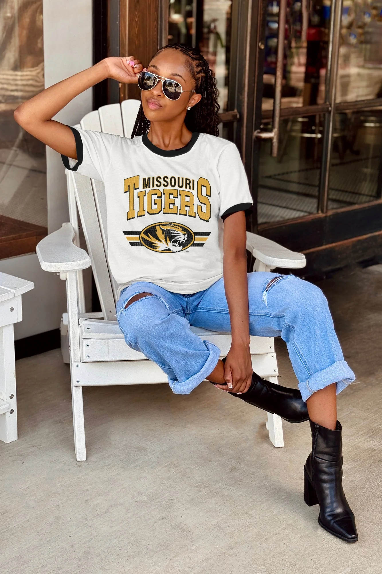 MISSOURI TIGERS SWIFT STRIKE VINTAGE RINGER TEE - Image 3