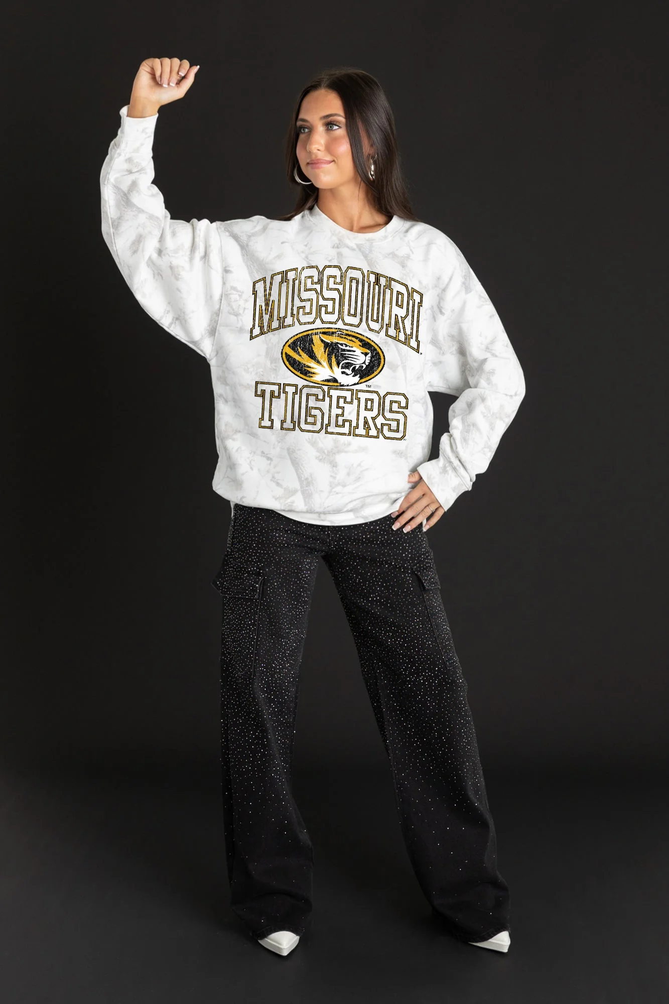MISSOURI TIGERS WHITEOUT PREMIUM DROP SHOULDER CAMO PULLOVER - Image 4