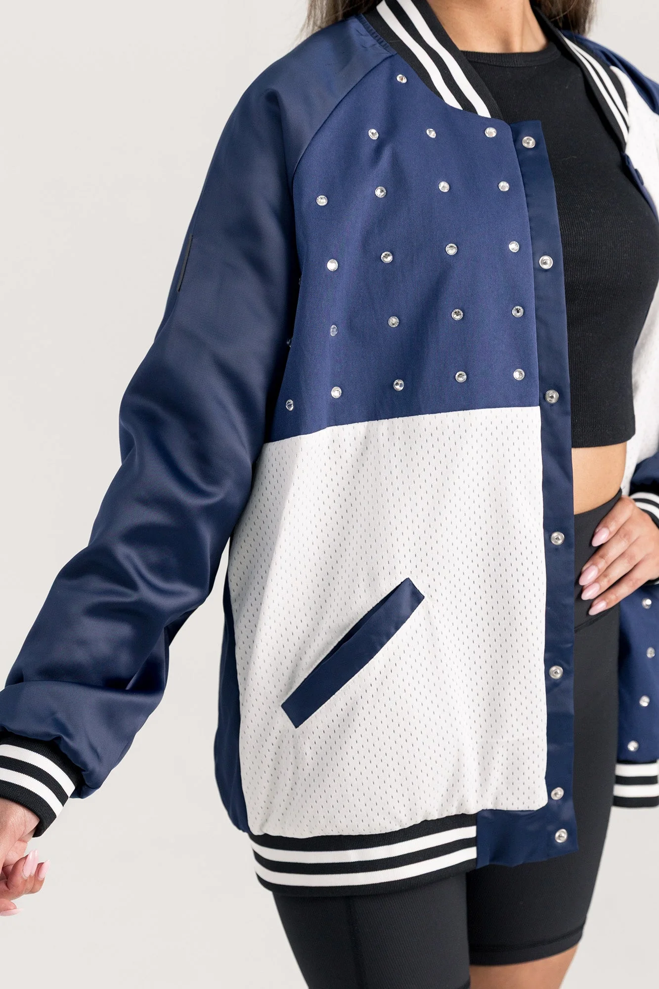 MONTANA STATE BOBCATS INNER DRIVE THROWBACK VARSITY BOMBER JACKET - Image 6