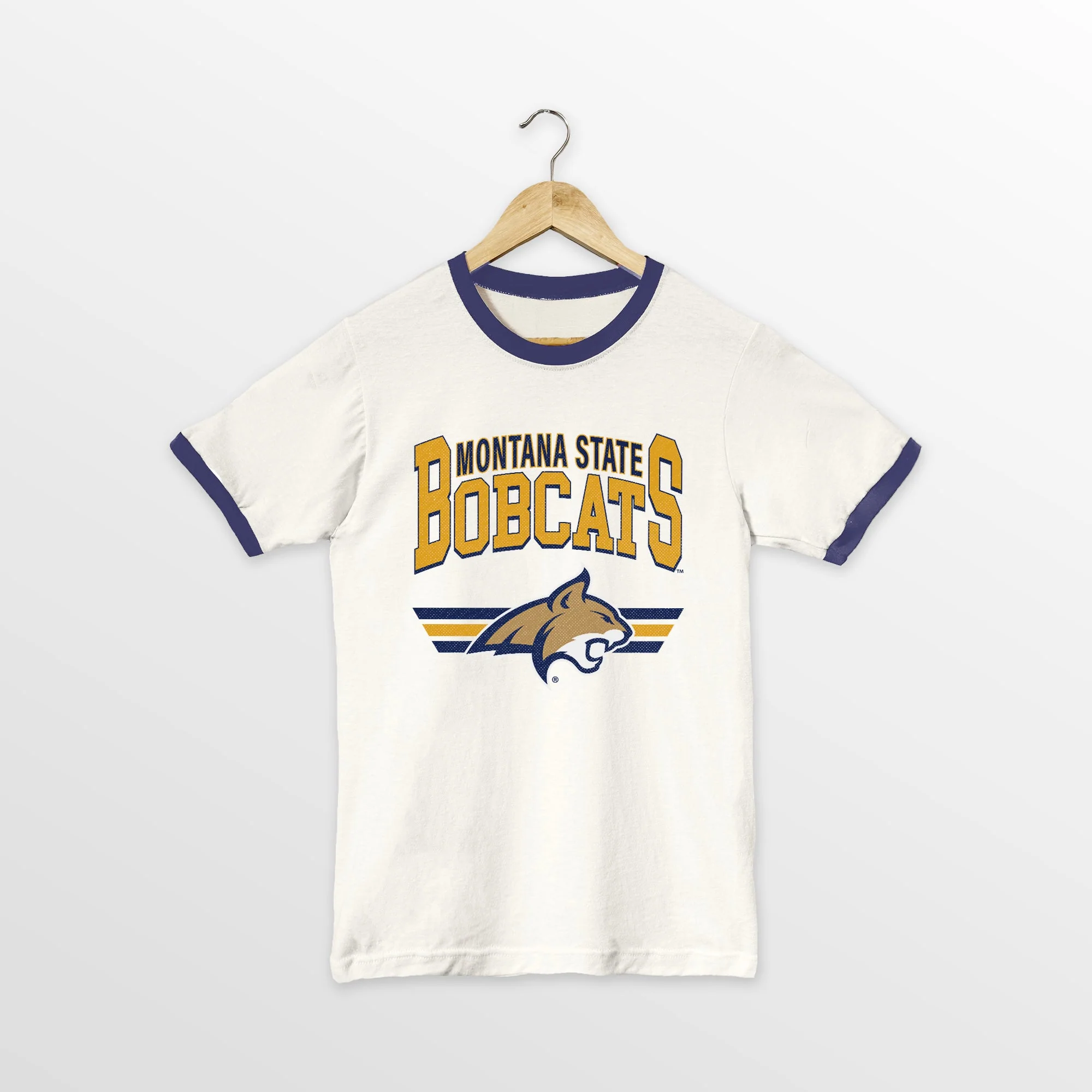 MONTANA STATE BOBCATS SWIFT STRIKE VINTAGE RINGER TEE
