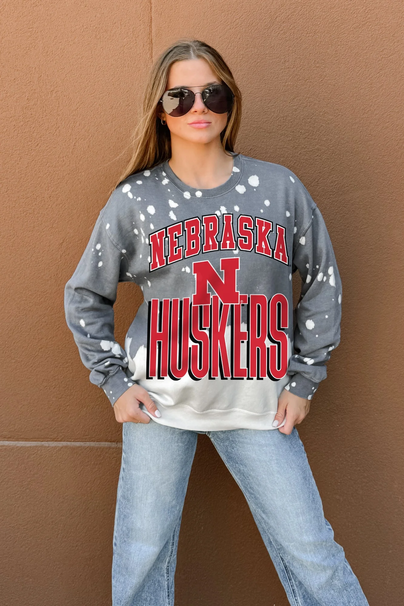 NEBRASKA CORNHUSKERS ARCH RIVALS LONG-SLEEVE FRENCH TERRY PULLOVER - Image 3