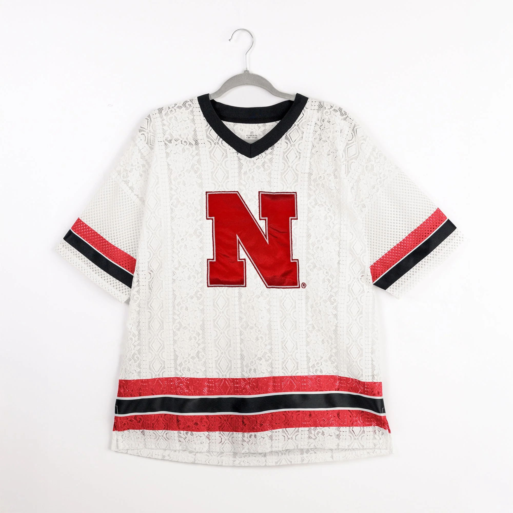 NEBRASKA CORNHUSKERS HIGH NOTE LACE FASHION JERSEY - Image 9