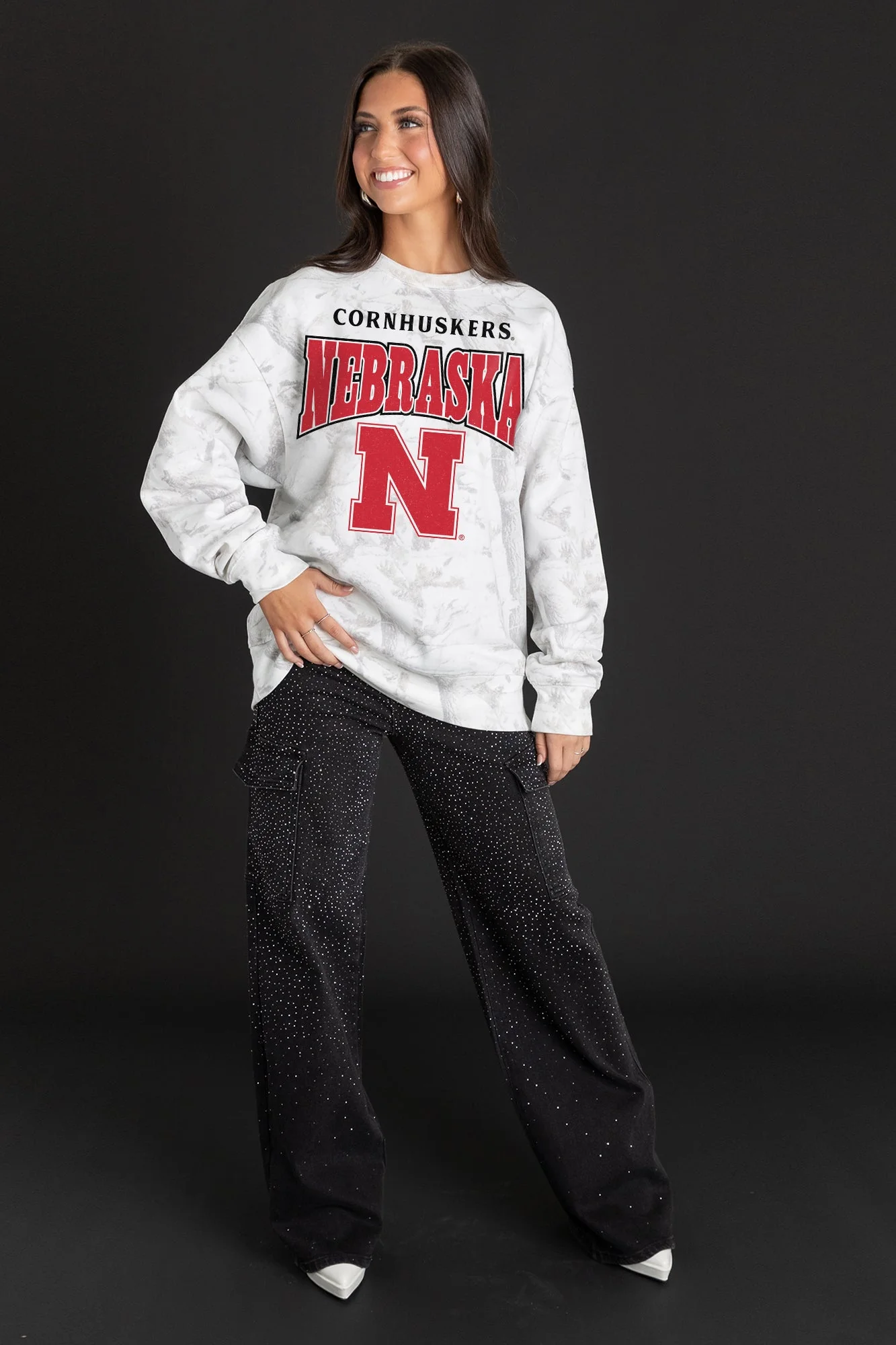 NEBRASKA CORNHUSKERS RALLY READY PREMIUM DROP SHOULDER CAMO PULLOVER - Image 4