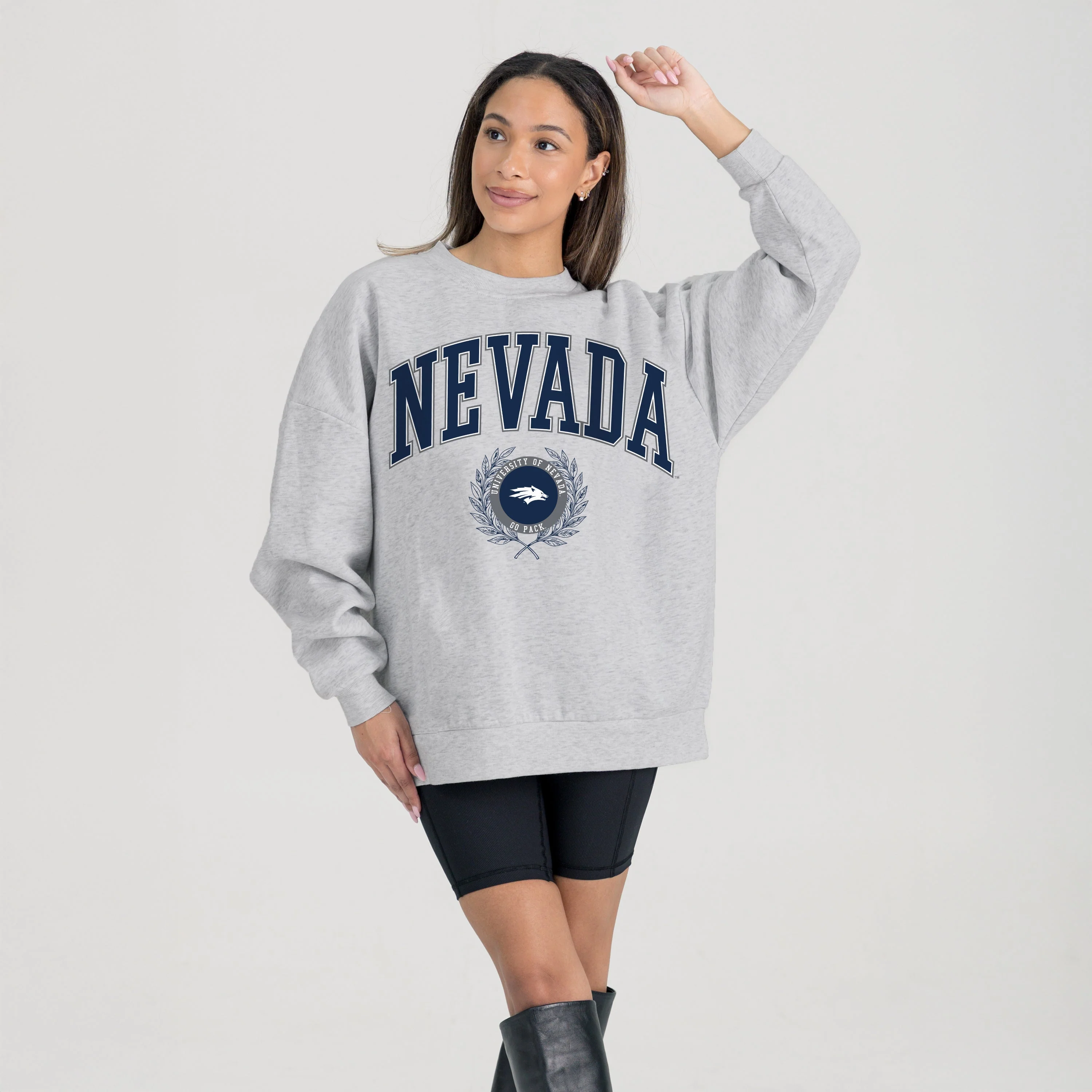 NEVADA WOLF PACK TRADITION REFINED PREMIUM FLEECE CREWNECK PULLOVER - Image 6