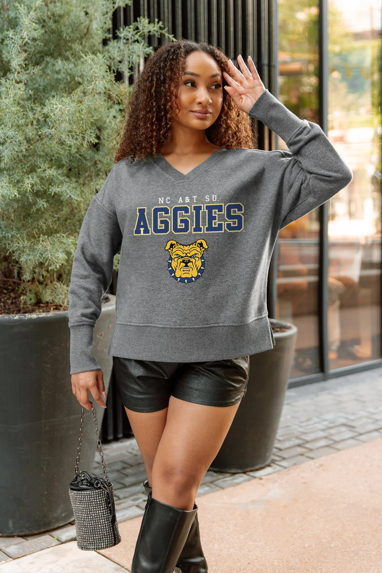 NORTH CAROLINA A&T STATE AGGIES MOST WANTED CLASSIC FRENCH TERRY PULLOVER - Image 5