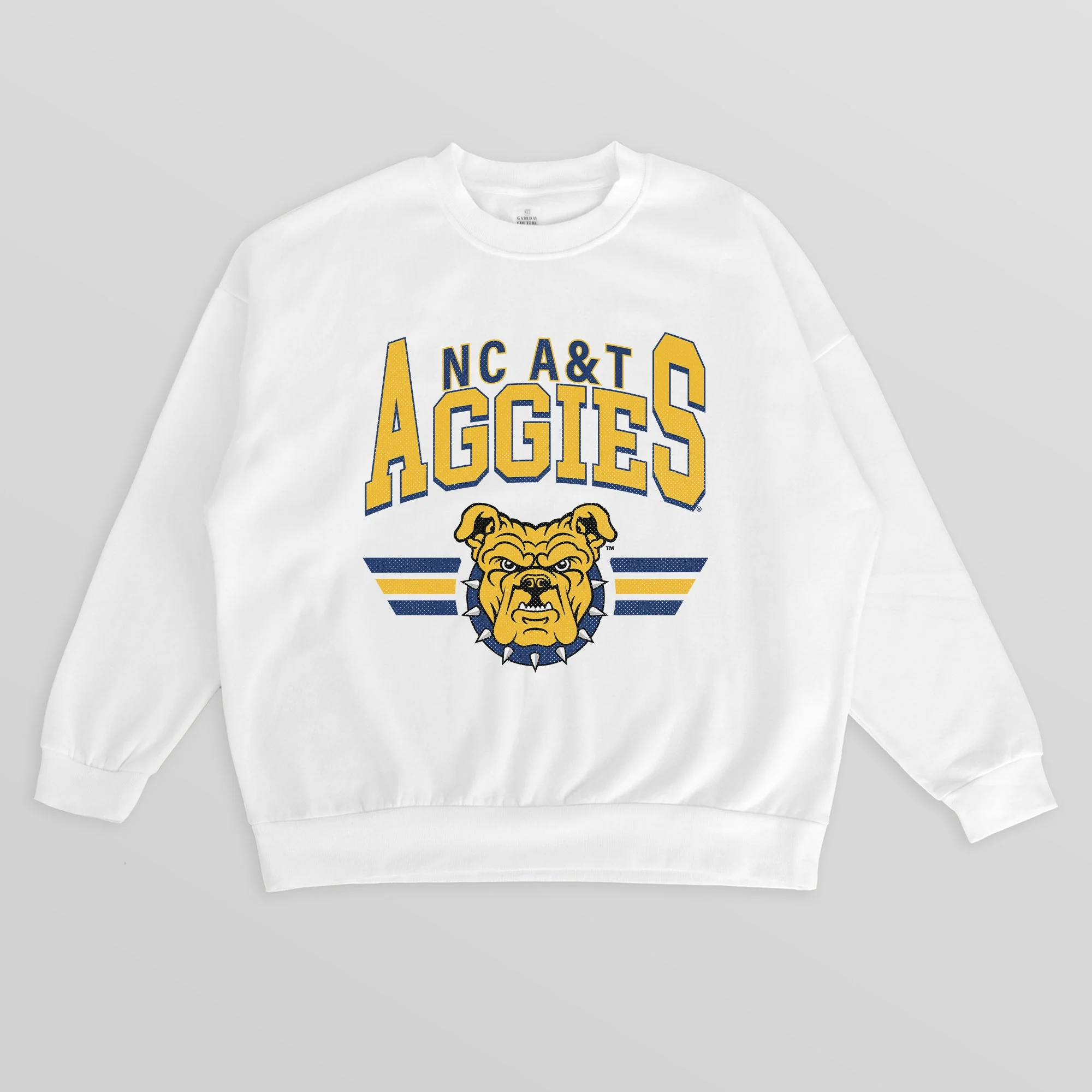 NORTH CAROLINA A&T STATE AGGIES SWIFT STRIKE PREMIUM FLEECE DROP SHOULDER CREWNECK PULLOVER