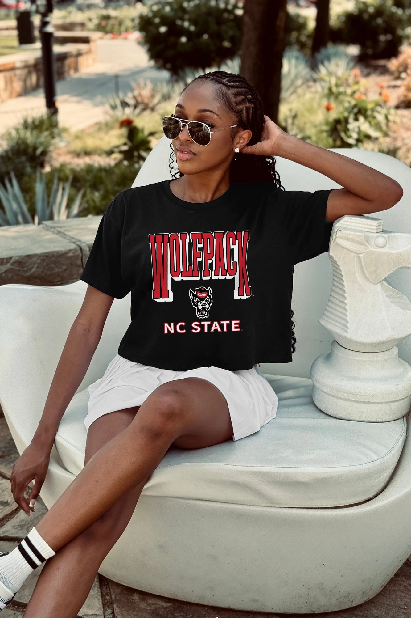 NORTH CAROLINA STATE WOLFPACK PURE VICTORY CLASSIC CROP TEE - Image 3