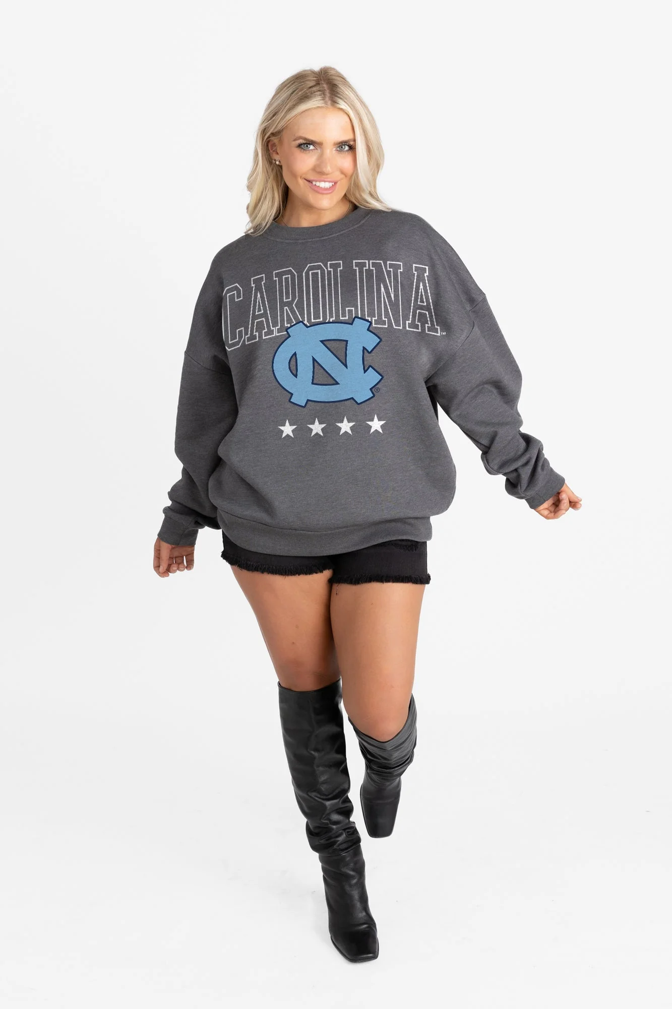 NORTH CAROLINA TAR HEELS RISING STAR PREMIUM FLEECE CREWNECK PULLOVER - Image 5