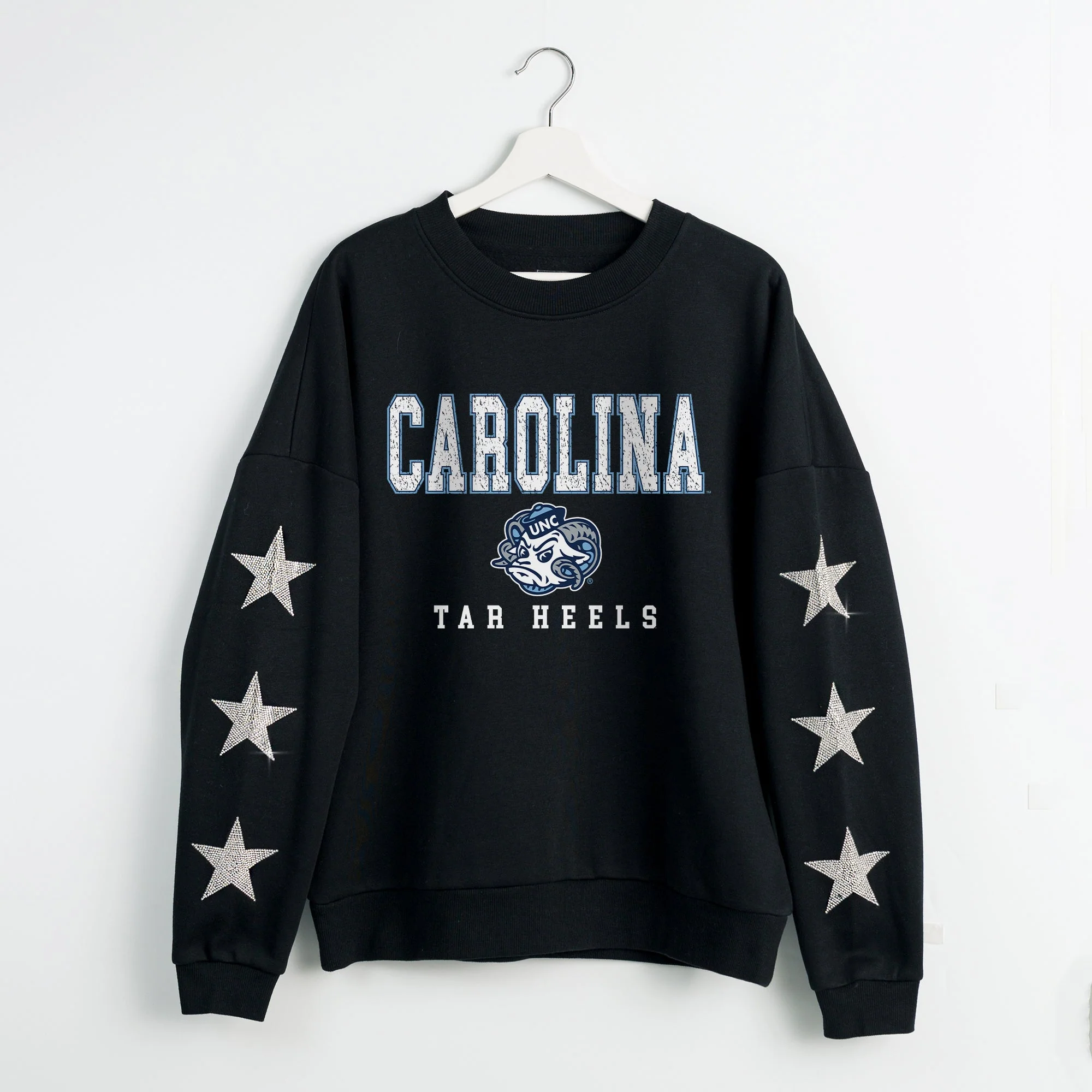 NORTH CAROLINA TAR HEELS VELOCITY STAR EMBELLISHED CREW SWEATSHIRT - Image 8