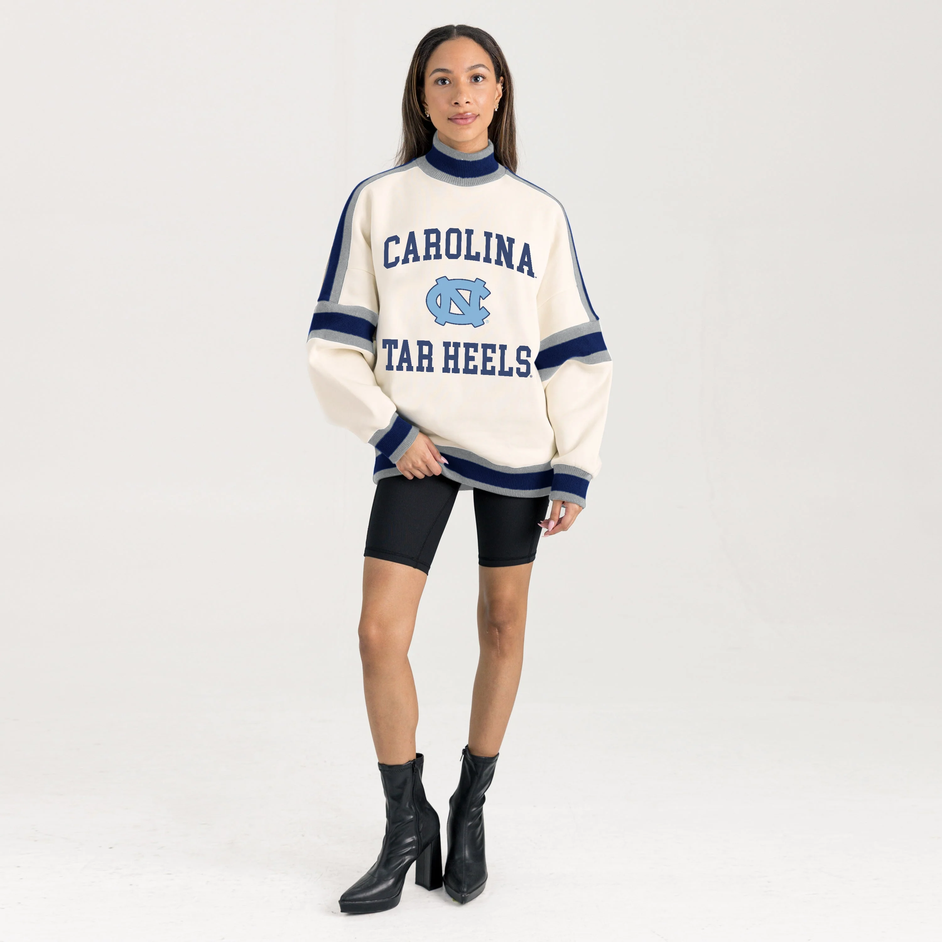 NORTH CAROLINA TAR HEELS VIVID MOTION COLORBLOCK TURTLENECK PULLOVER - Image 7