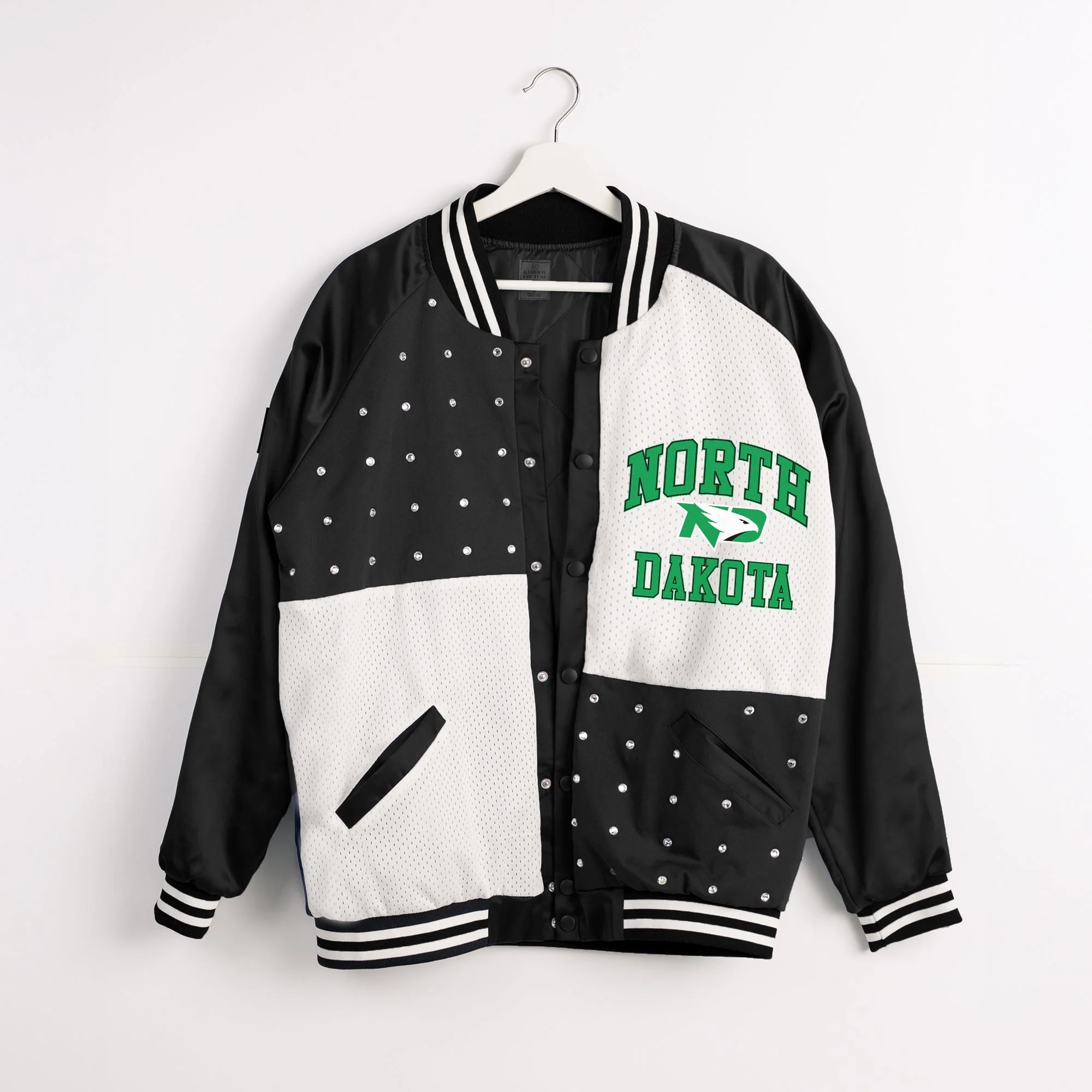 NORTH DAKOTA FIGHTING HAWKS REFINED RIVALRY THROWBACK VARSITY BOMBER JACKET - Image 8