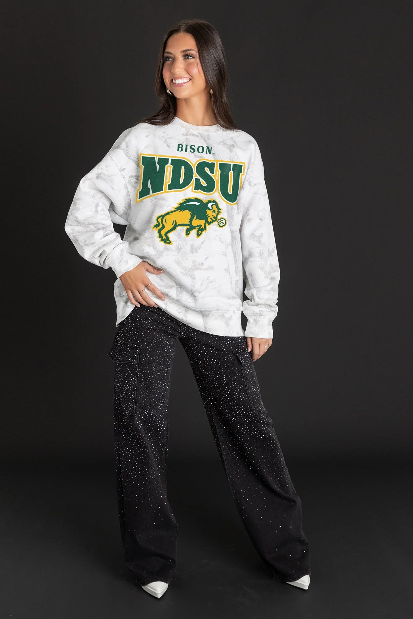 NORTH DAKOTA STATE BISON RALLY READY PREMIUM DROP SHOULDER CAMO PULLOVER - Image 4