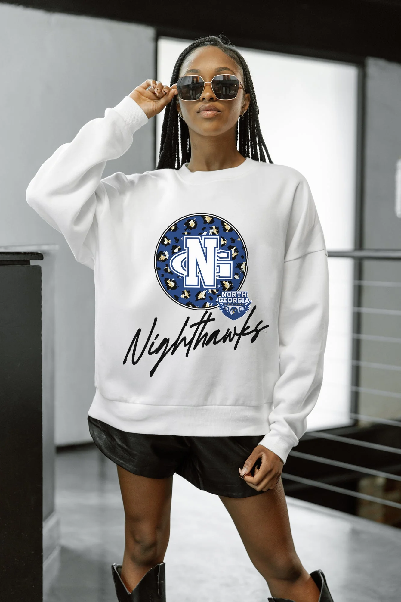NORTH GEORGIA NIGHTHAWKS WILD BREAKTHROUGH PREMIUM FLEECE CREWNECK PULLOVER - Image 4