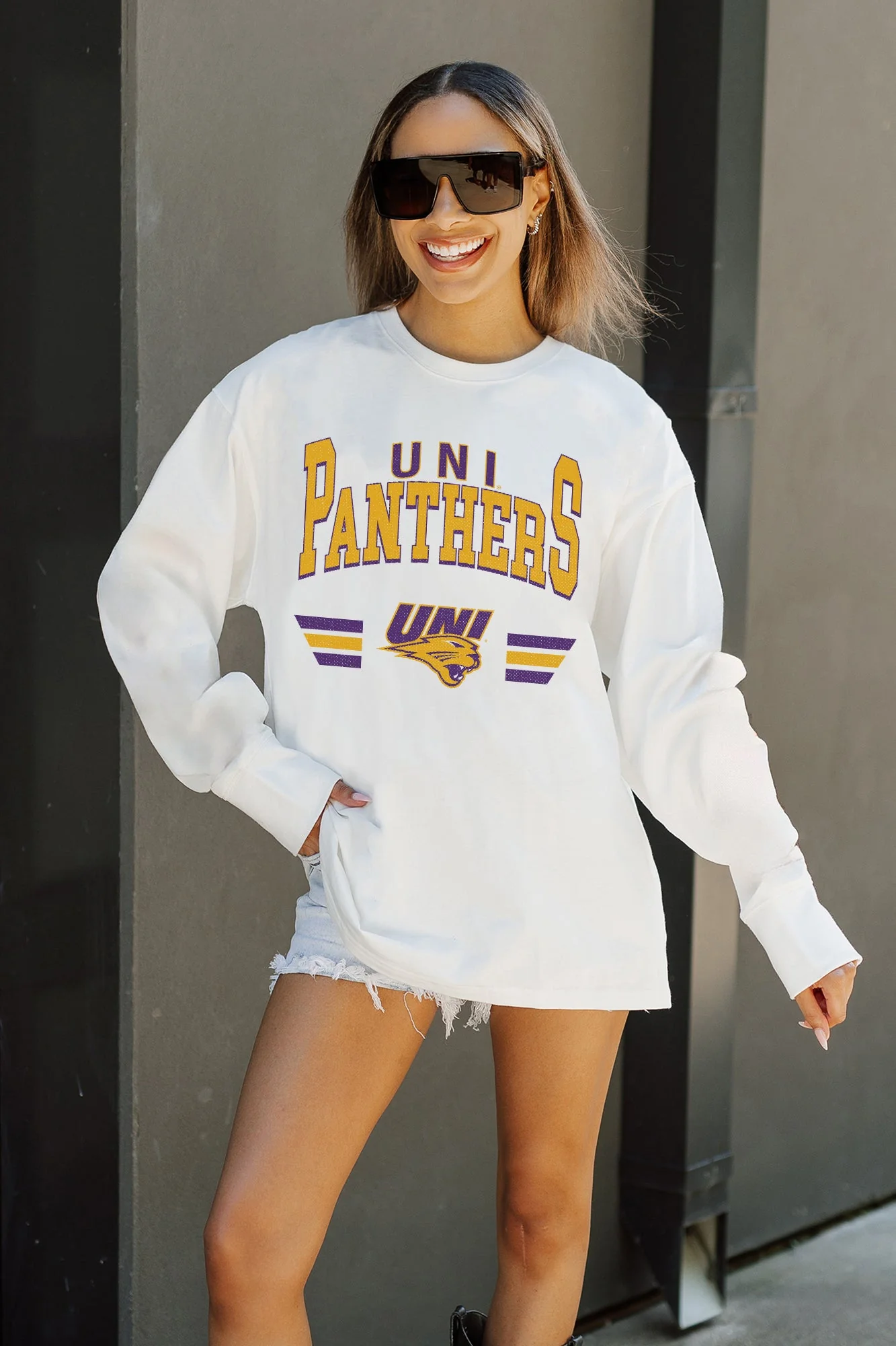 NORTHERN IOWA PANTHERS SWIFT STRIKE ESSENTIAL RELAXED FIT LONG SLEEVE TEE - Image 2
